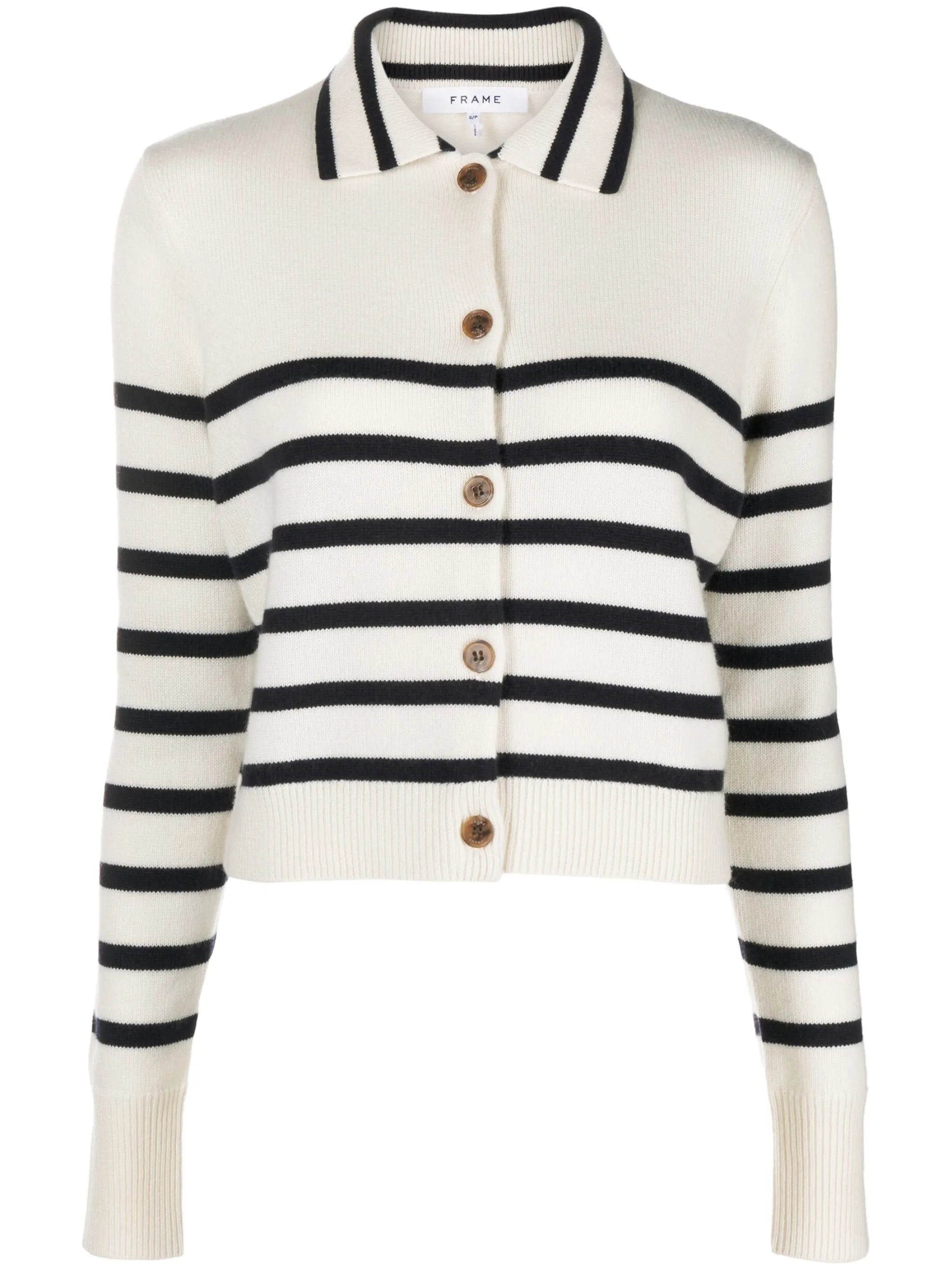 striped cashmere cardigan