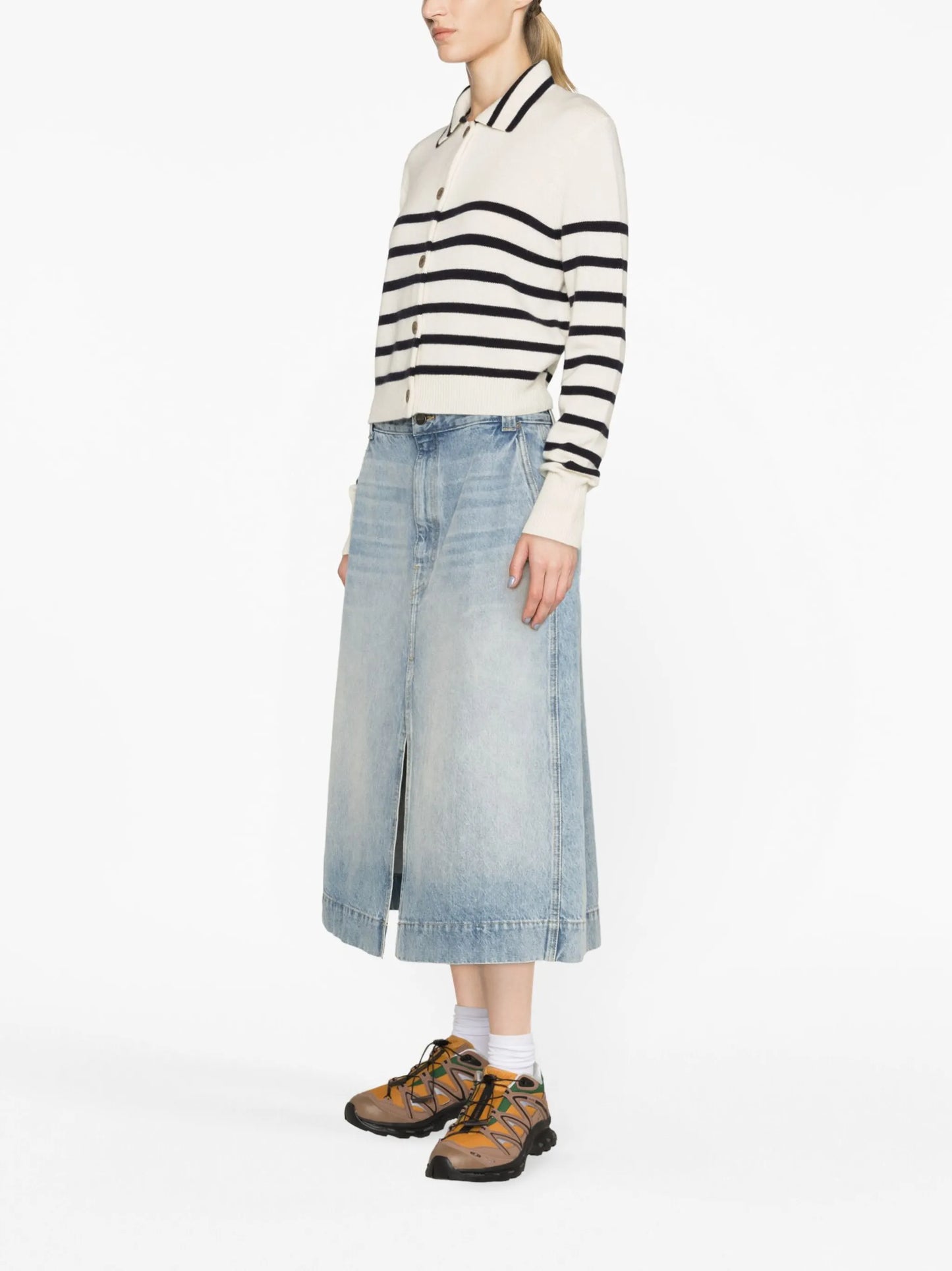 striped cashmere cardigan