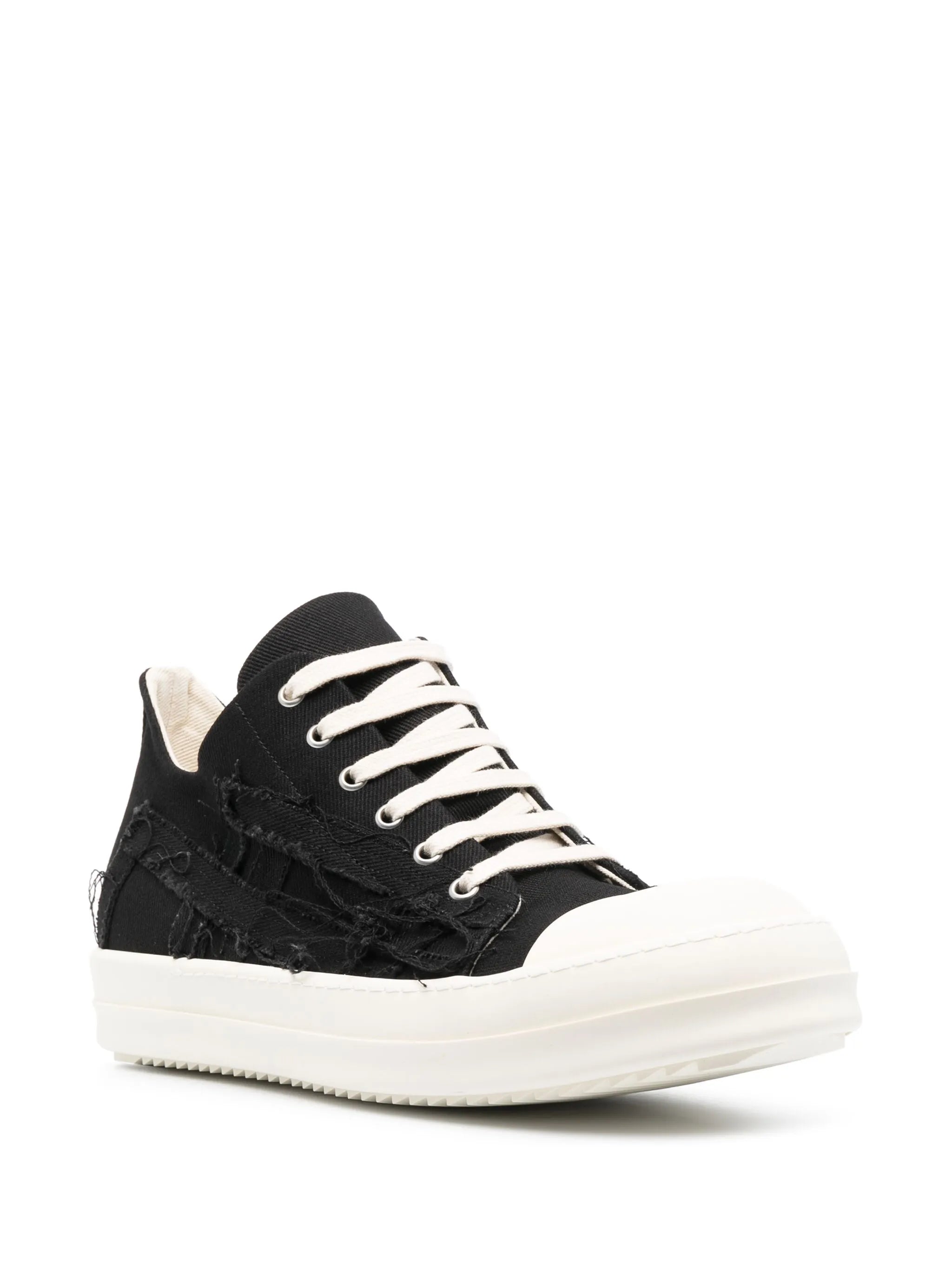 distressed-effect low-top sneakers
