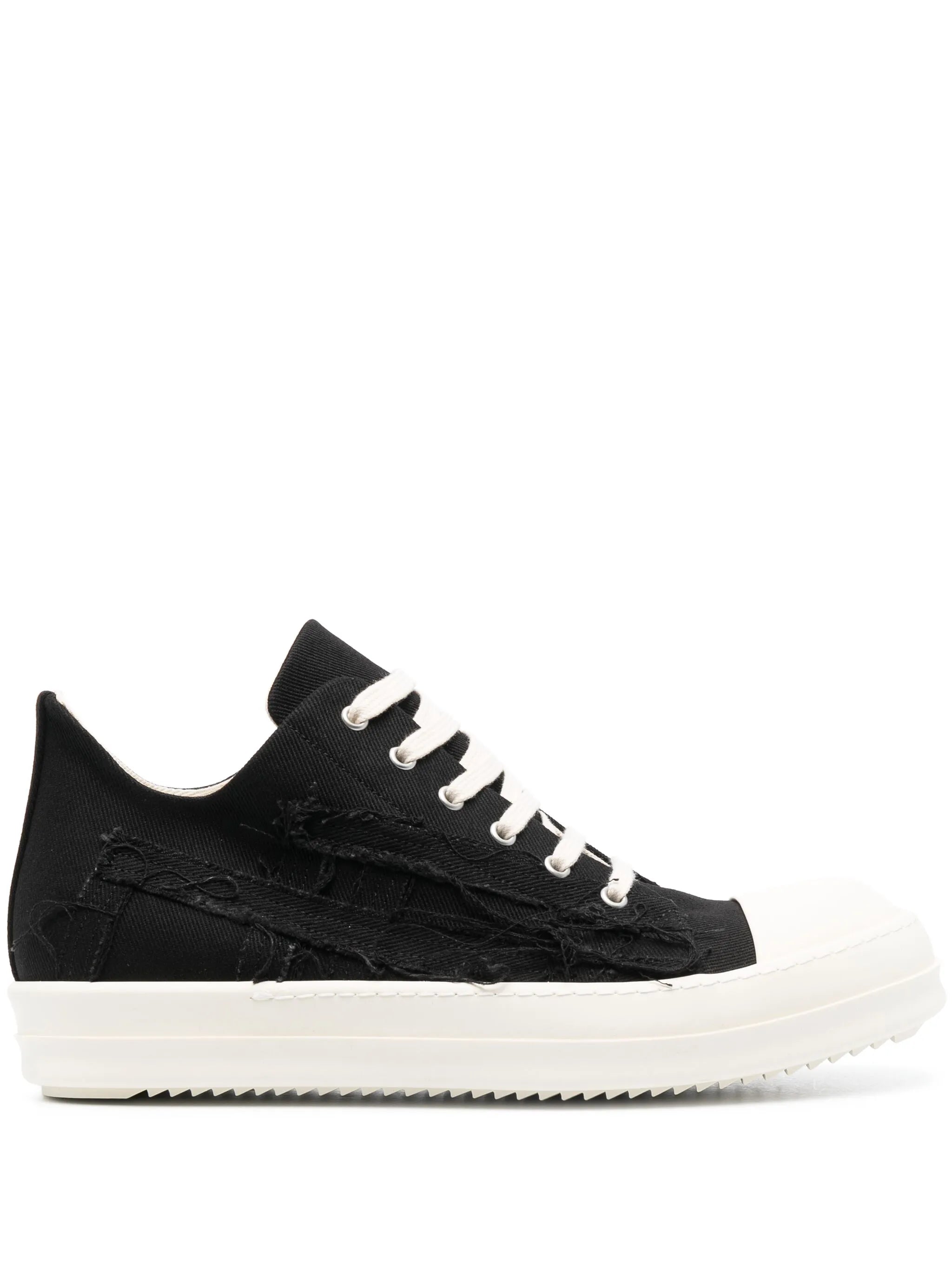 distressed-effect low-top sneakers