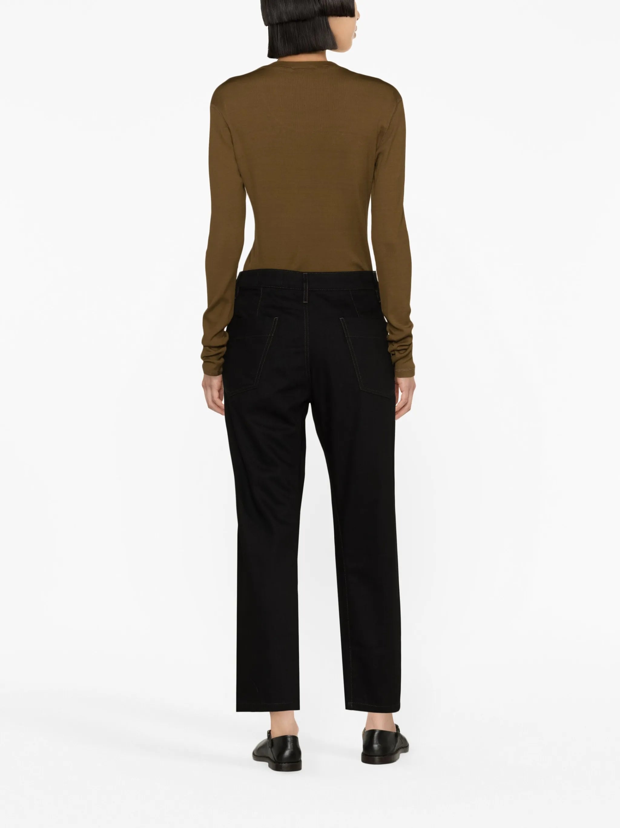 Twisted cropped jeans