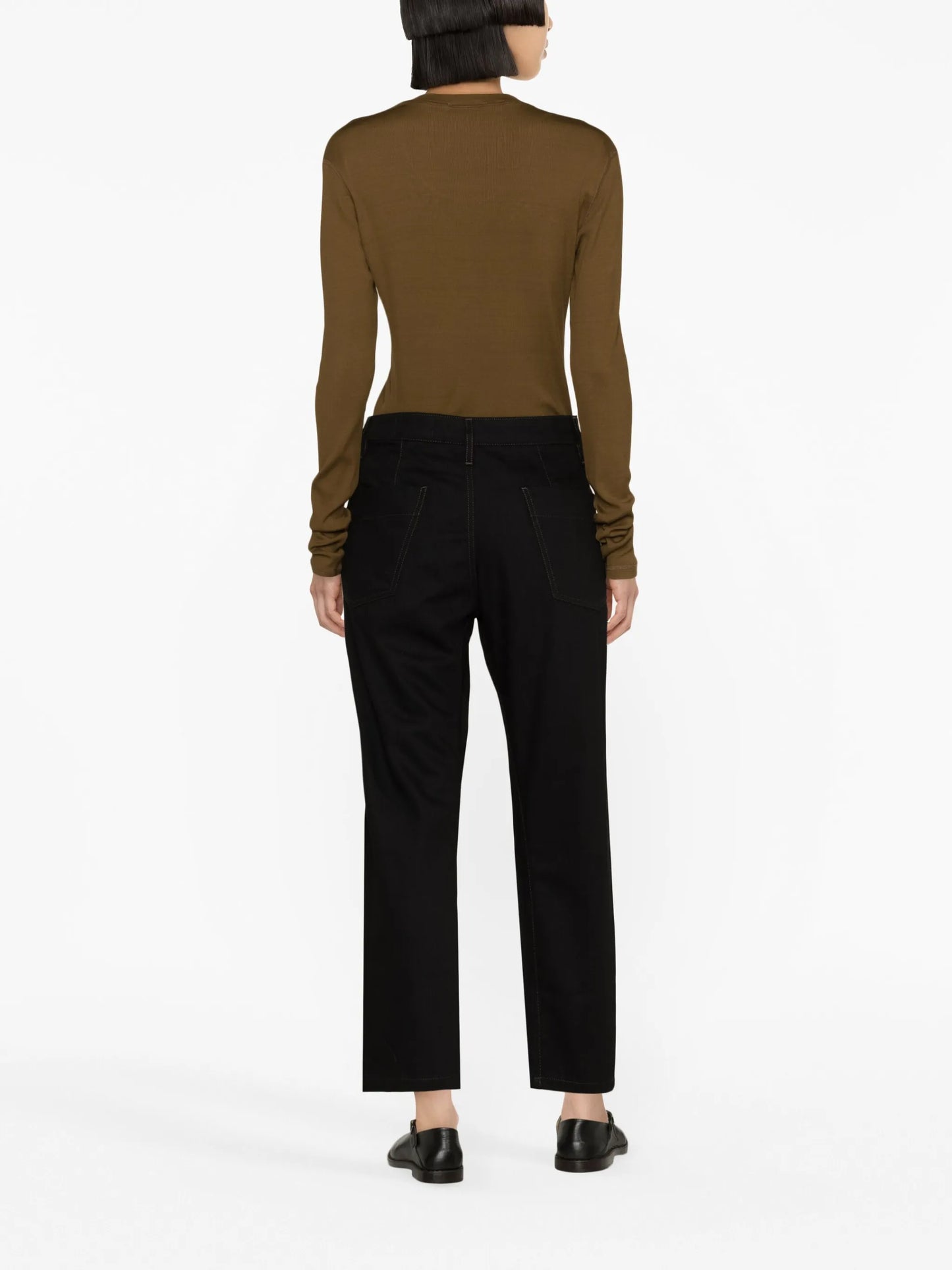 Twisted cropped jeans