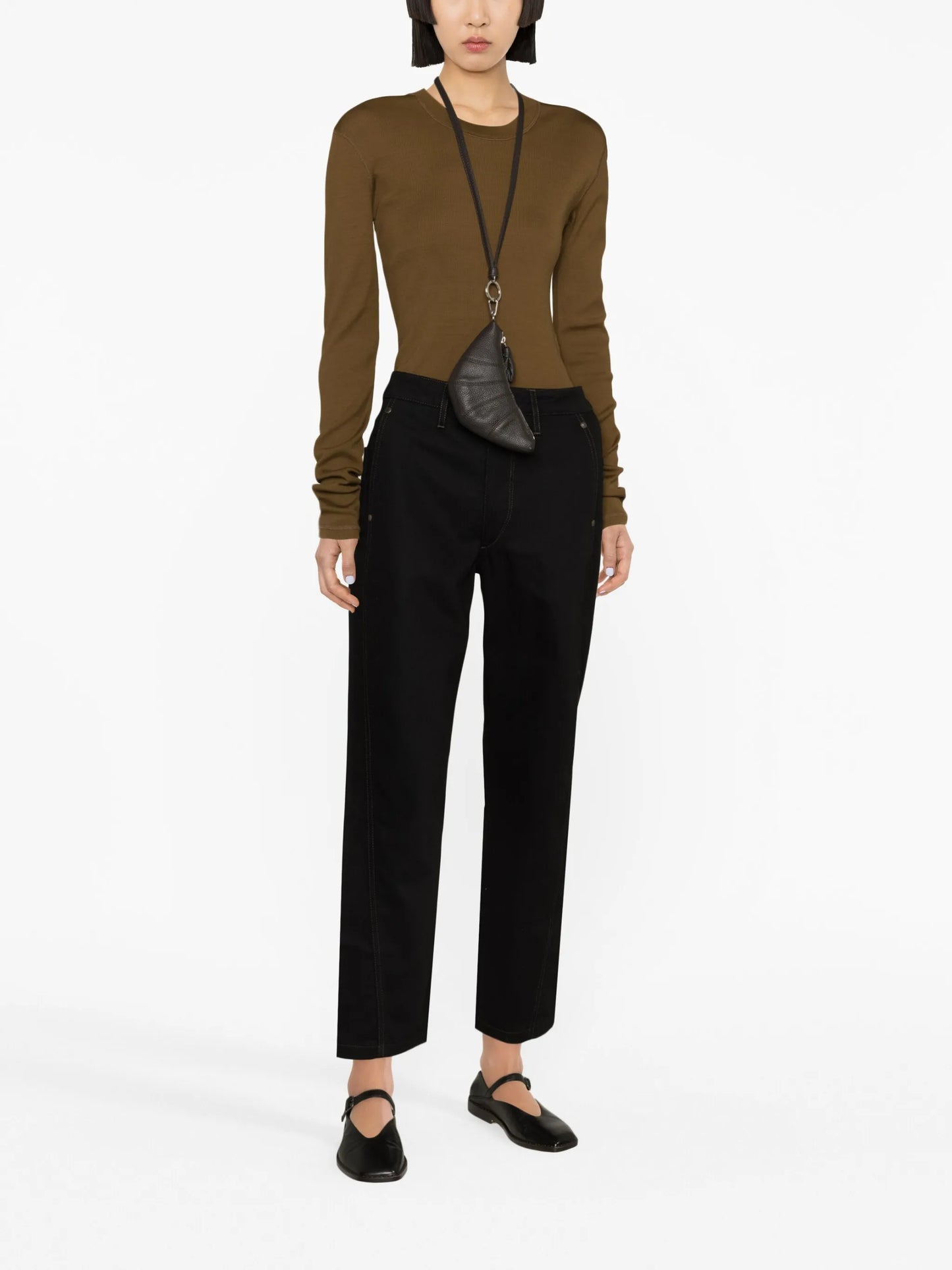 Twisted cropped jeans