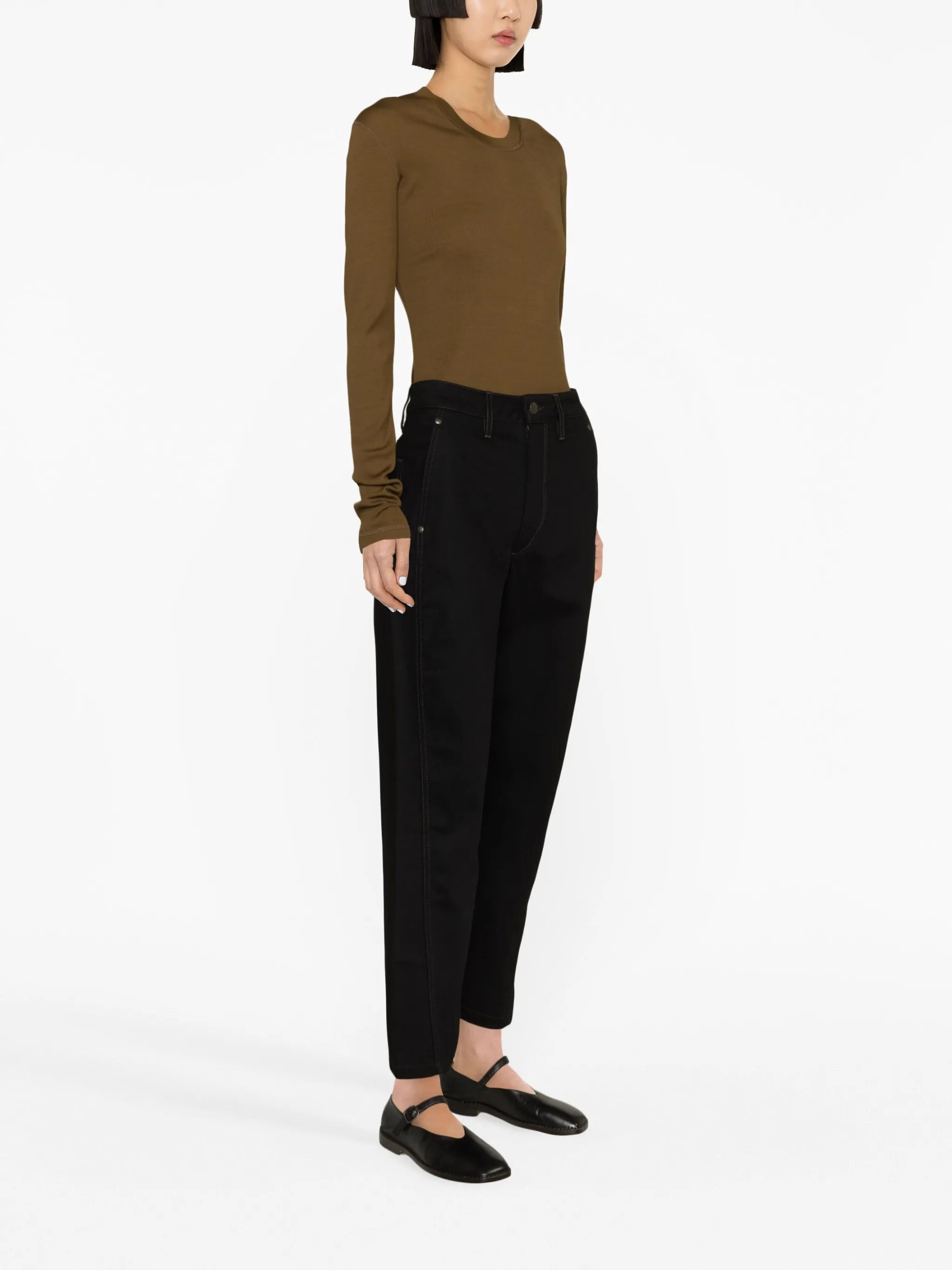 Twisted cropped jeans