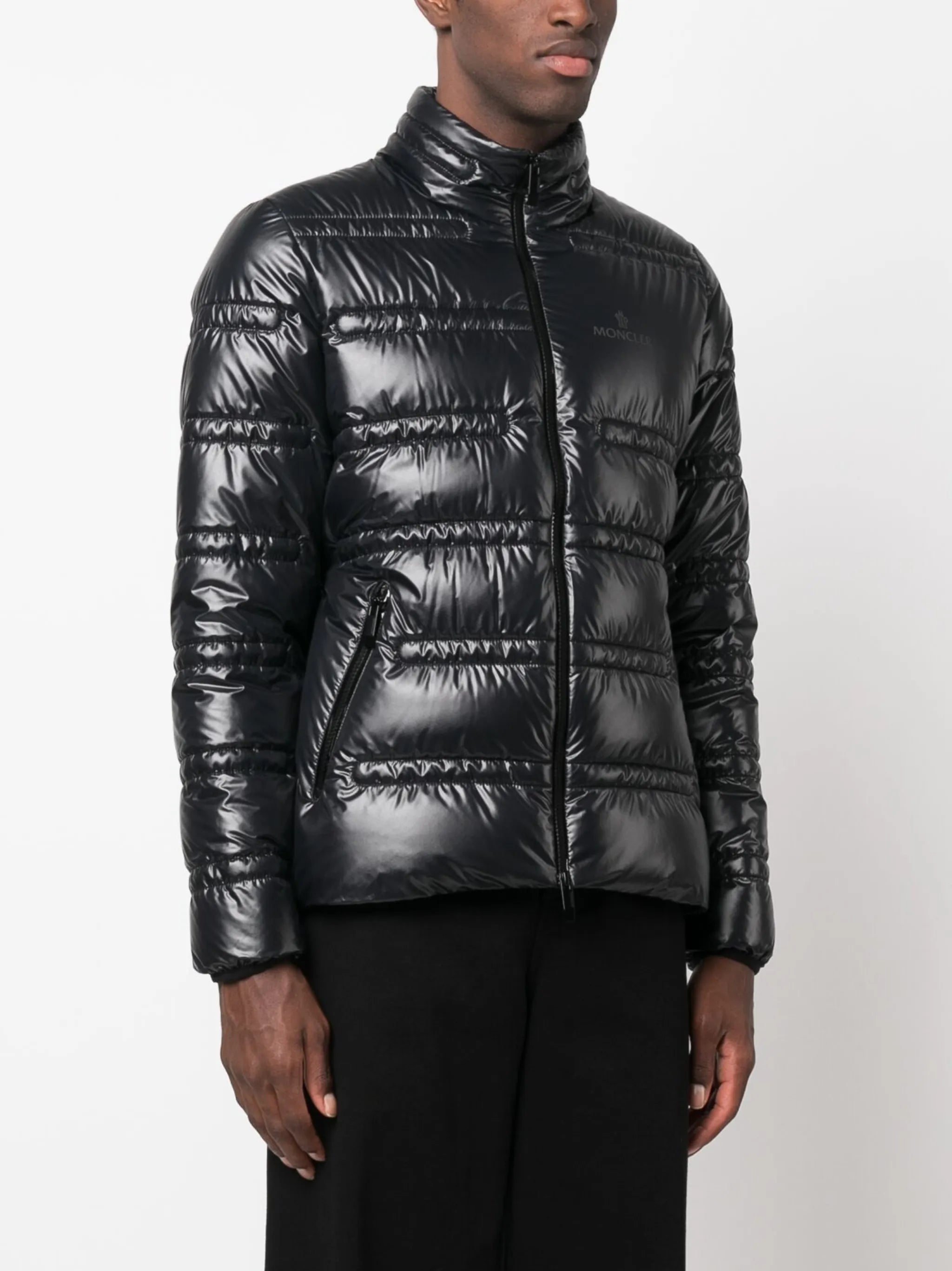 logo-print padded jacket