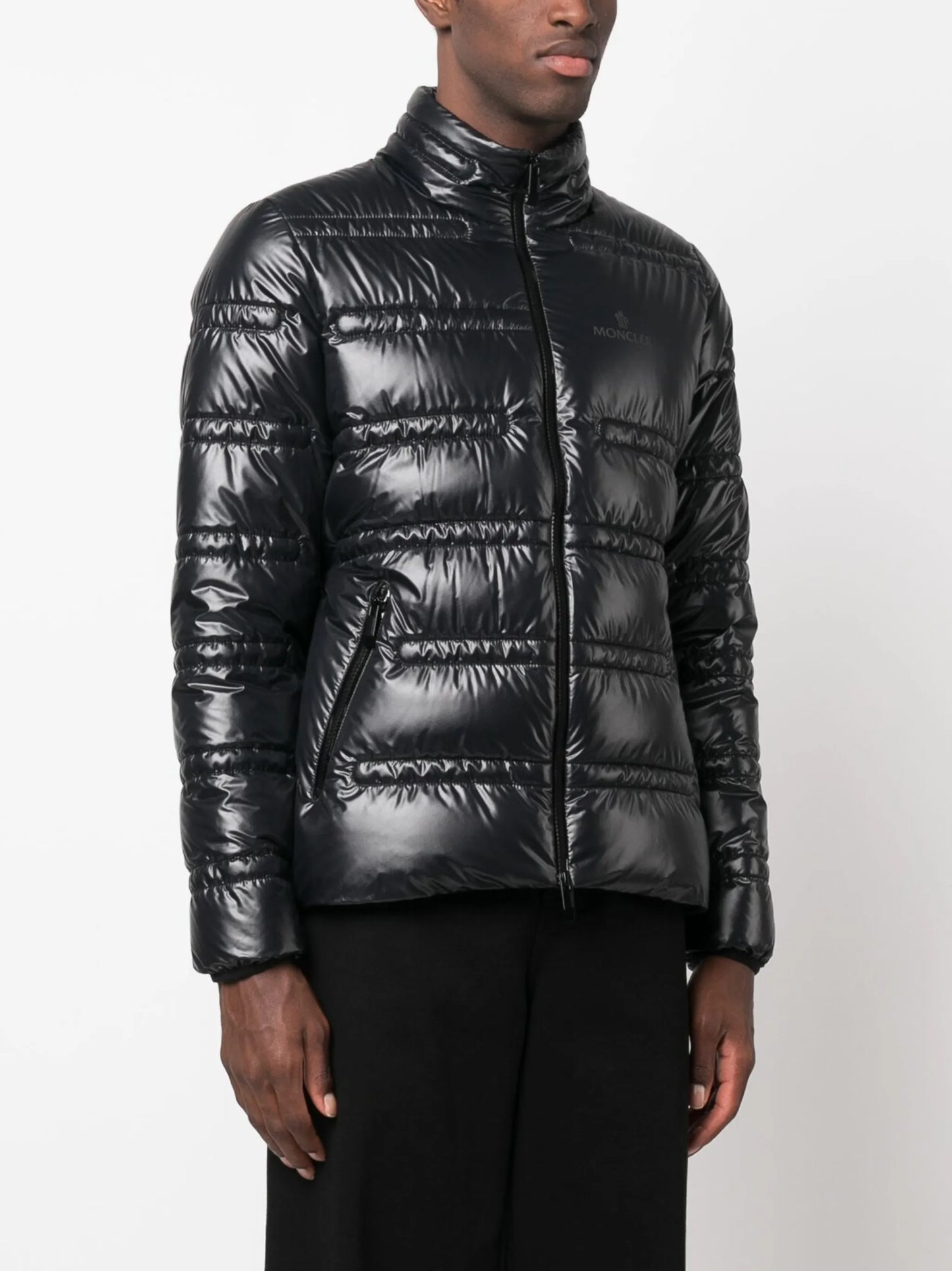 logo-print padded jacket