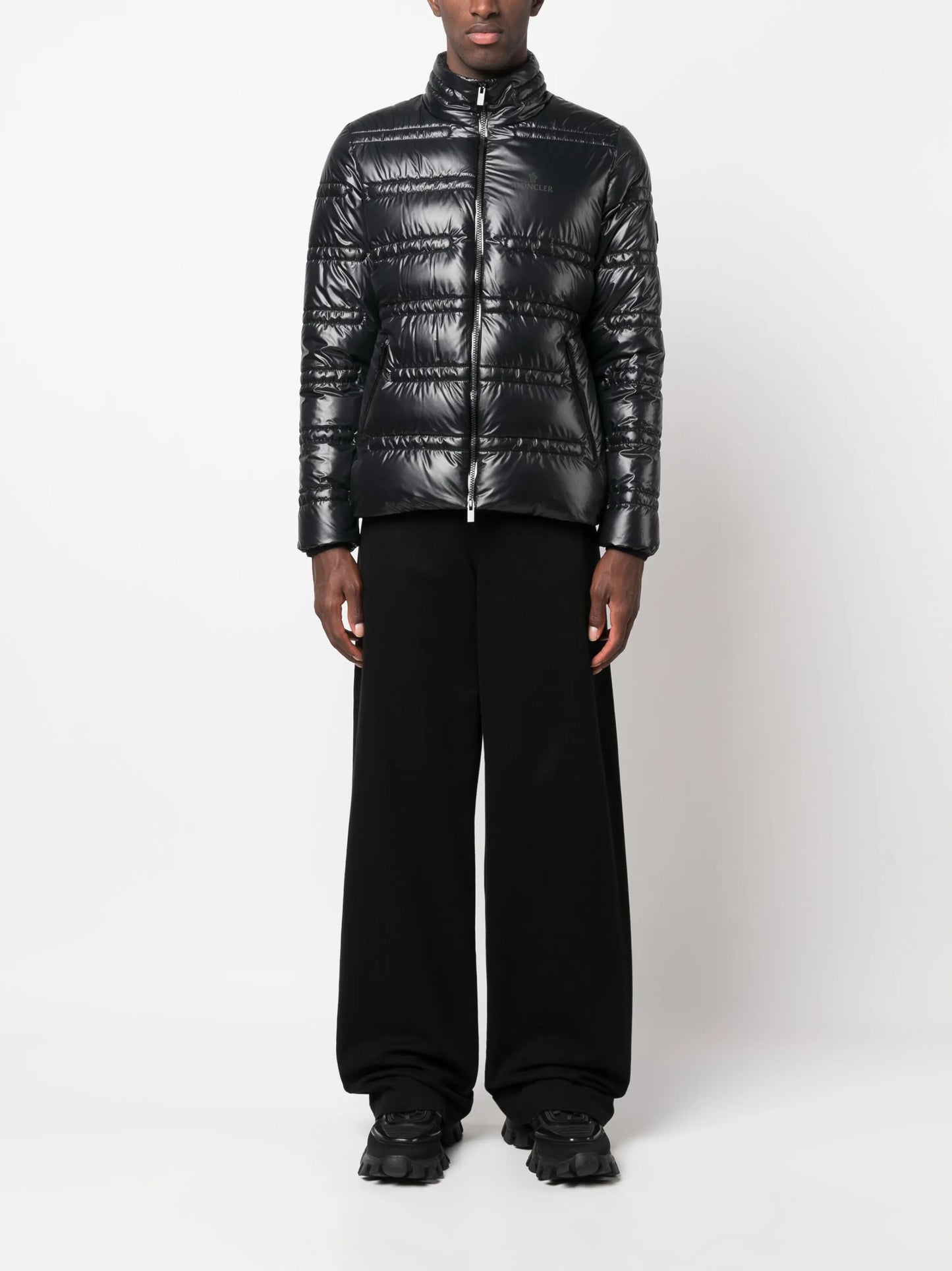 logo-print padded jacket