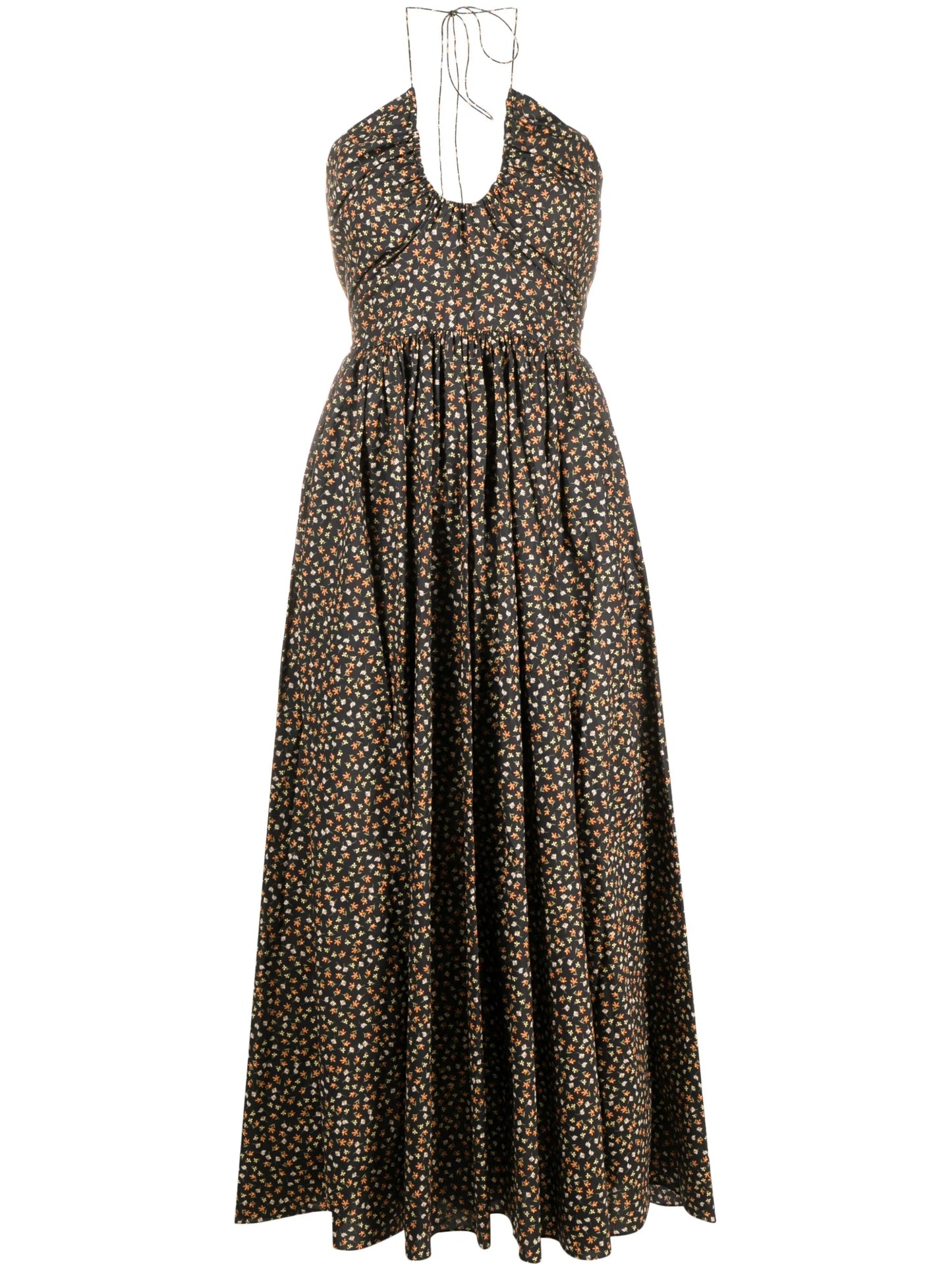 floral-print halterneck maxi dress