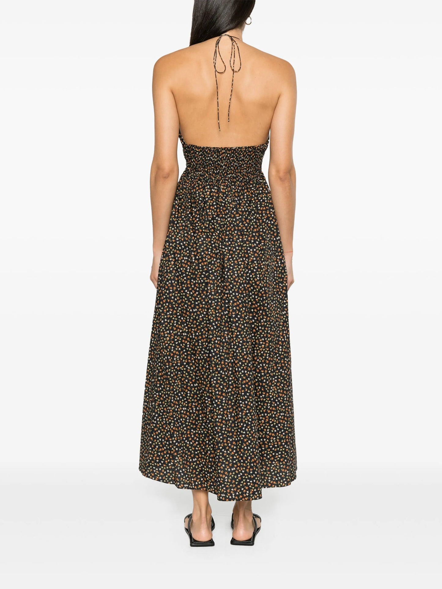 floral-print halterneck maxi dress