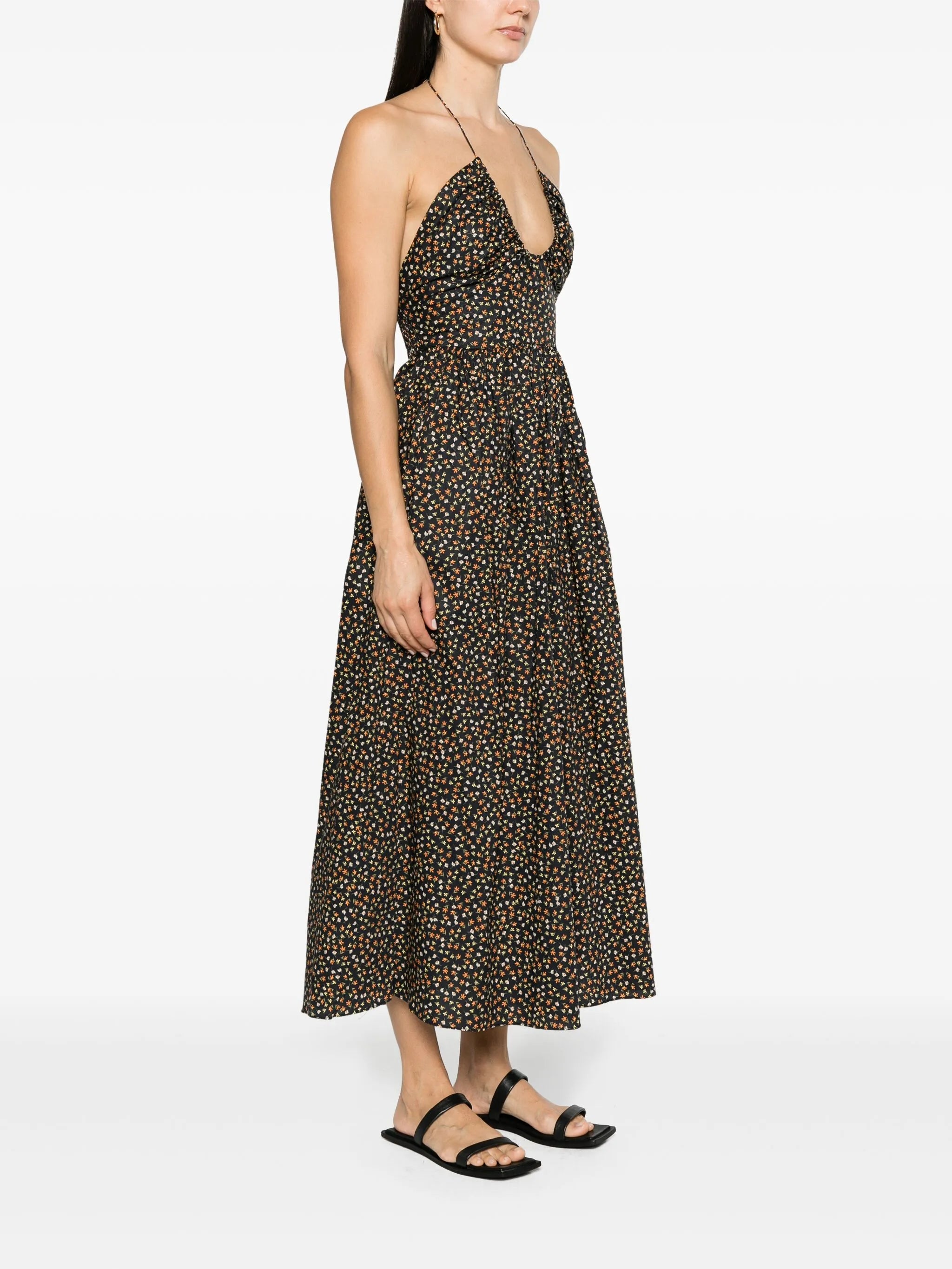 floral-print halterneck maxi dress