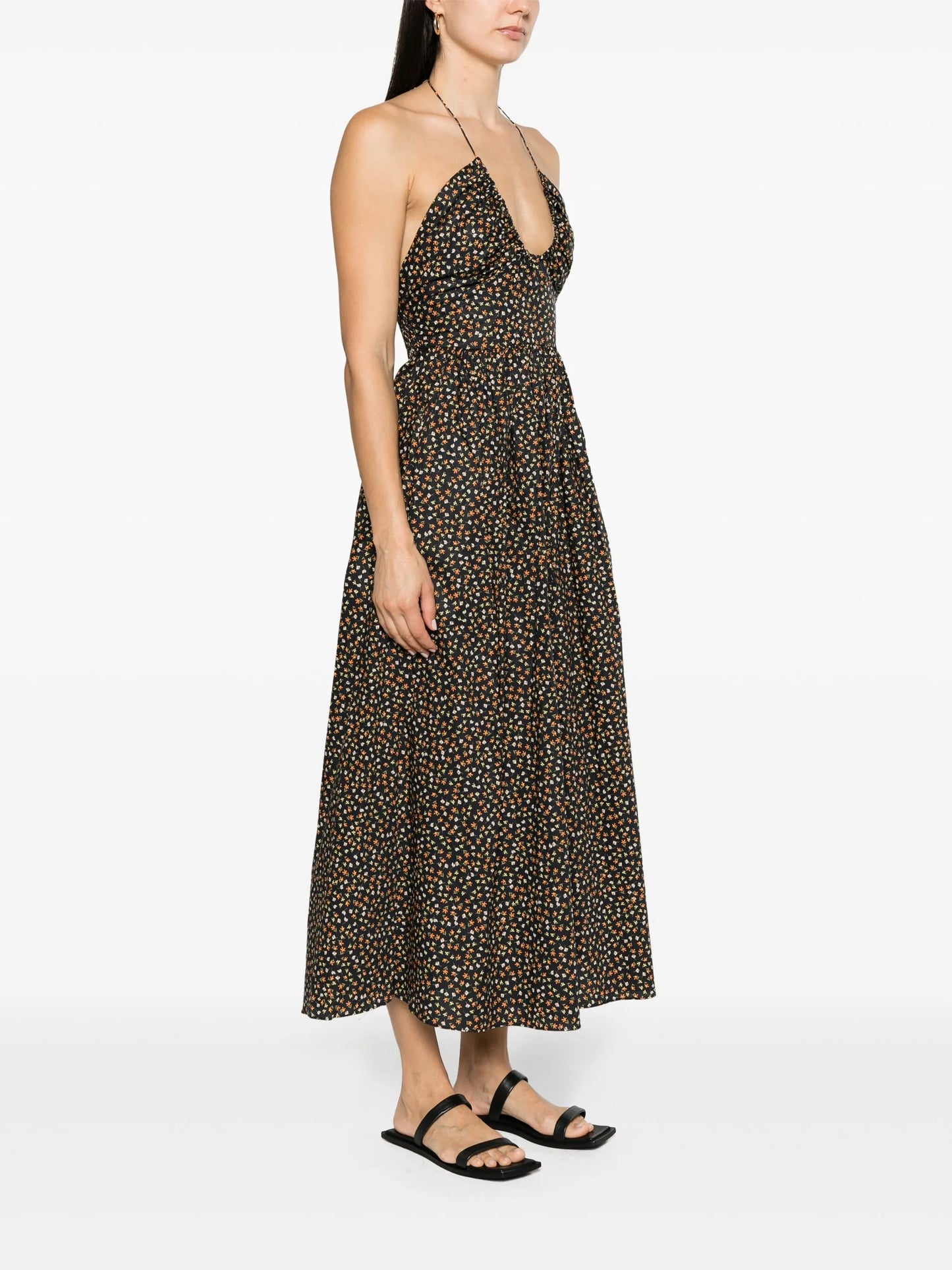 floral-print halterneck maxi dress