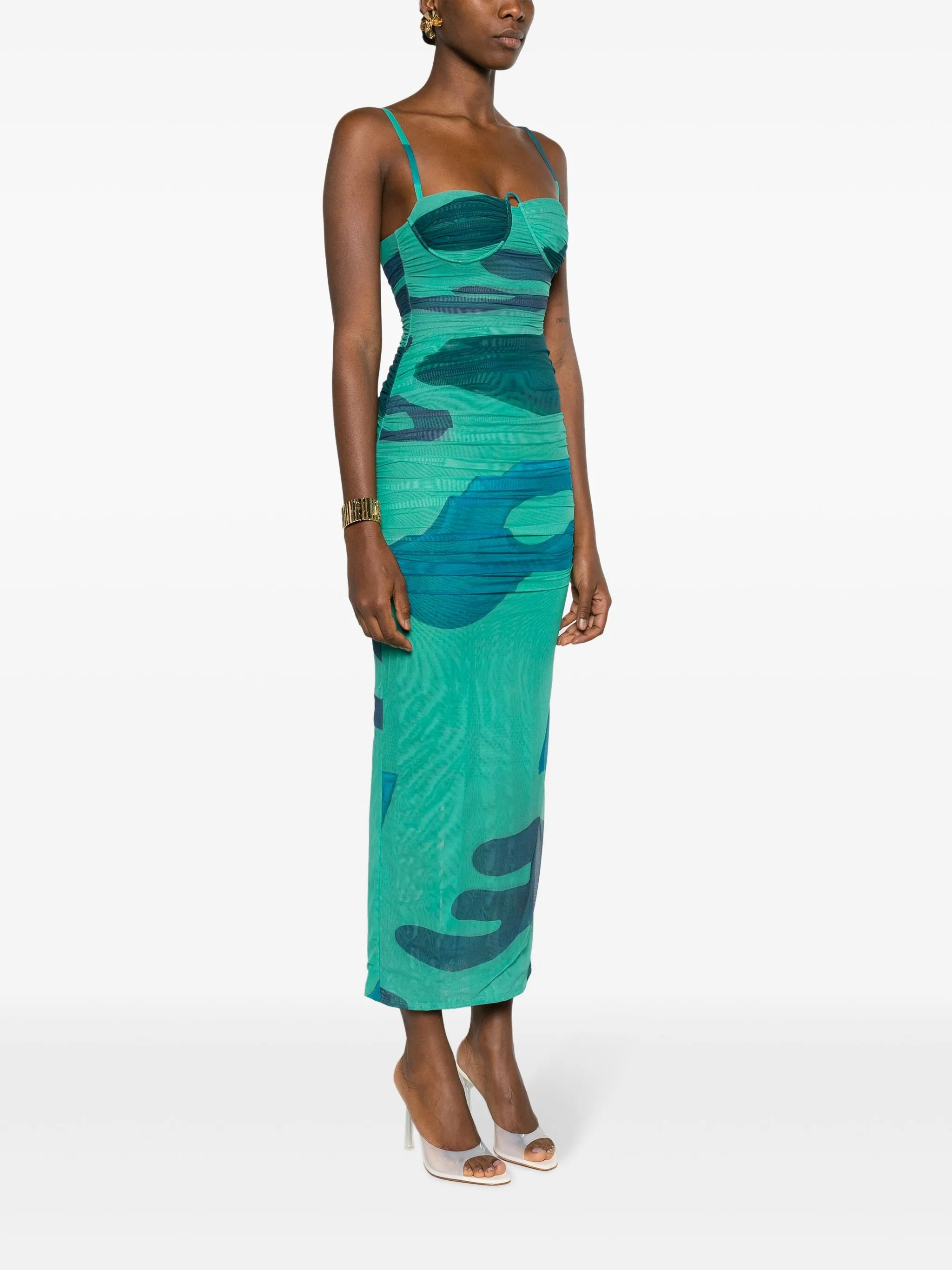 Frankie ruched midi dress