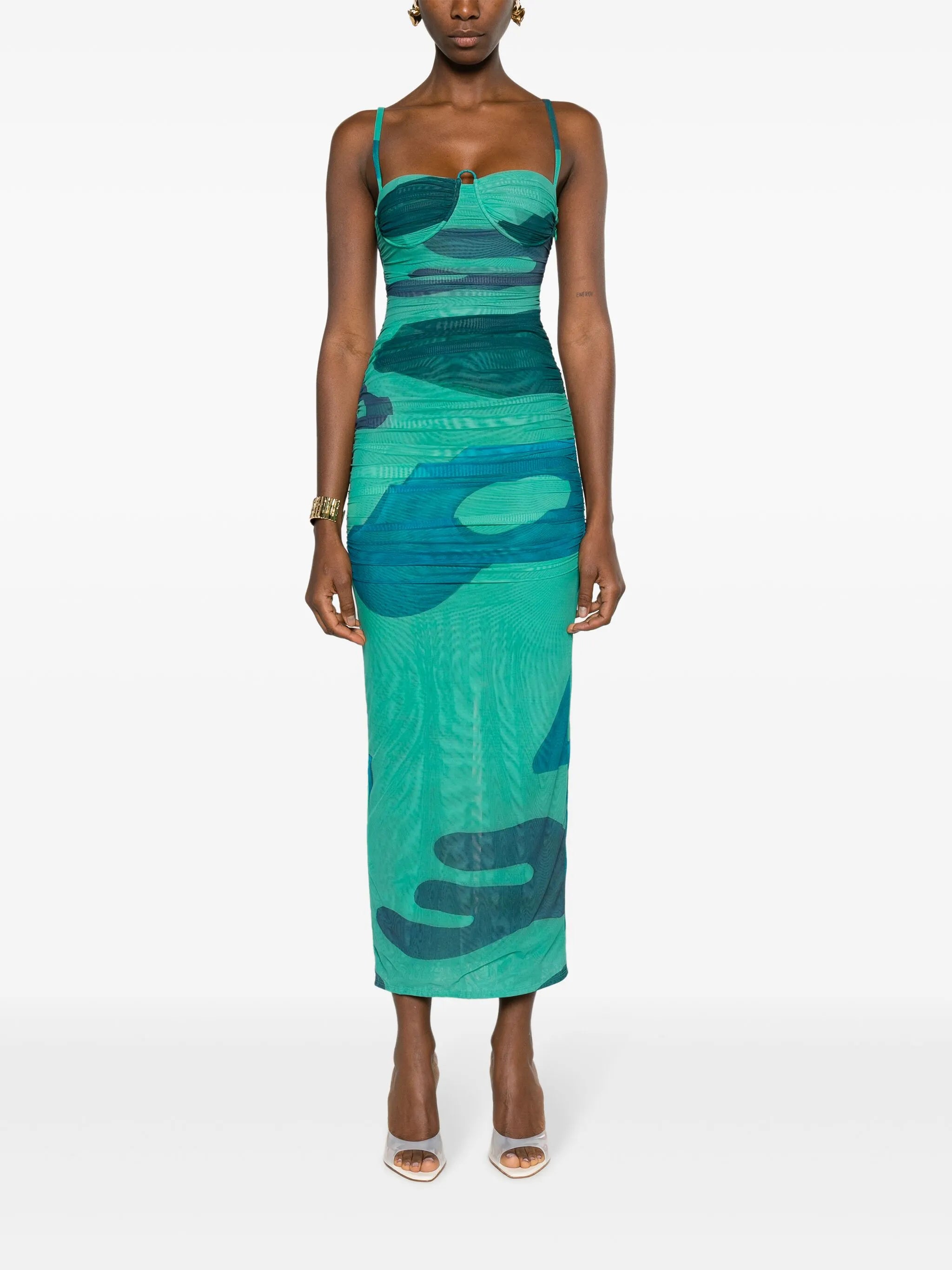 Frankie ruched midi dress