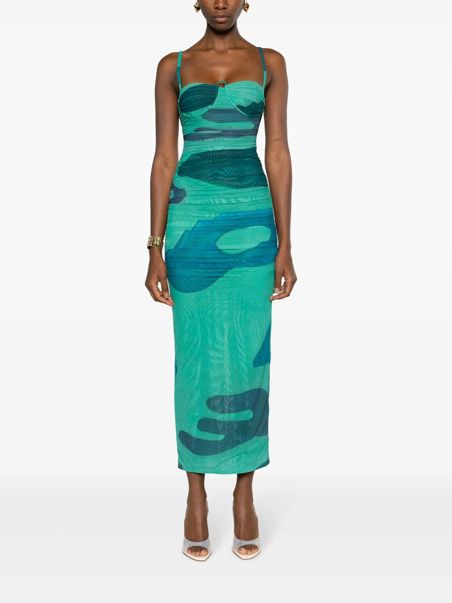 Frankie ruched midi dress