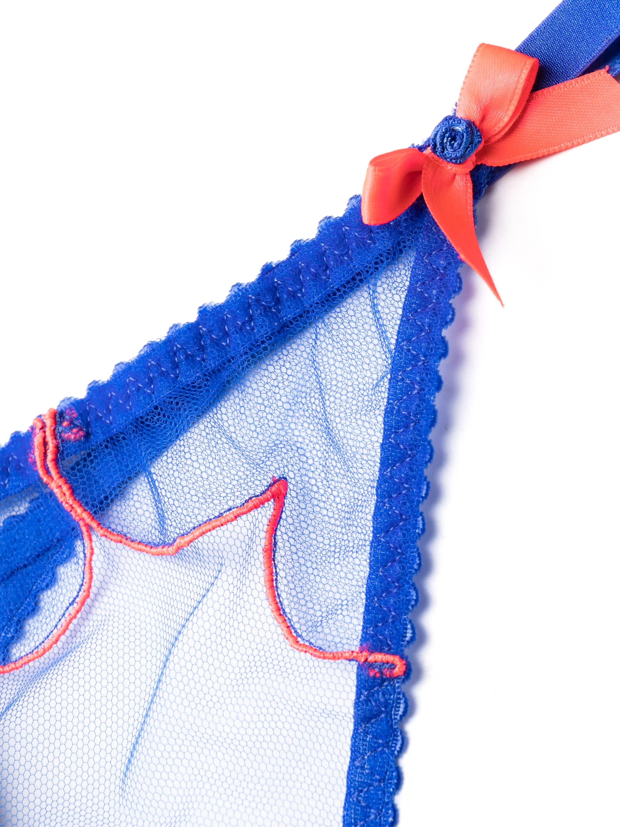 Lorna bow-detailing sheer thong