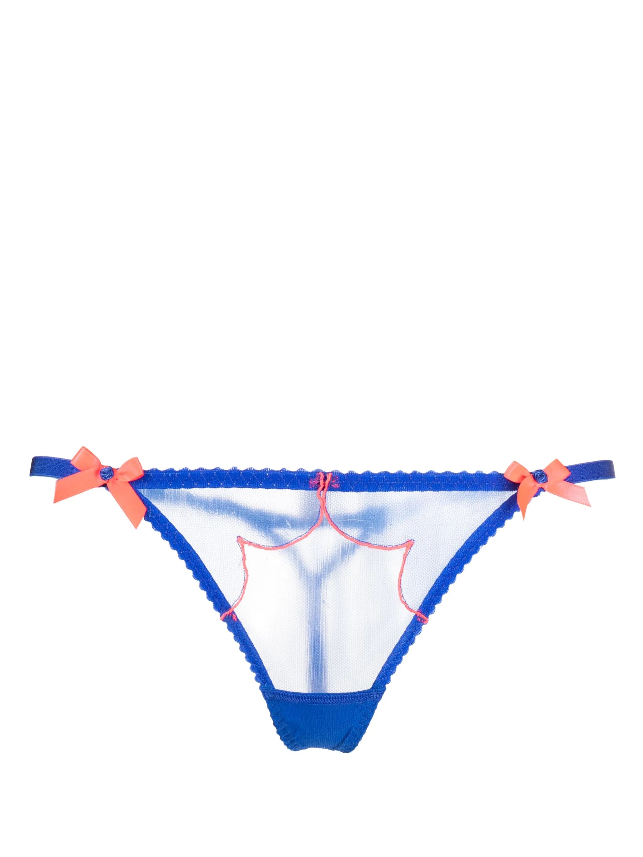 Lorna bow-detailing sheer thong