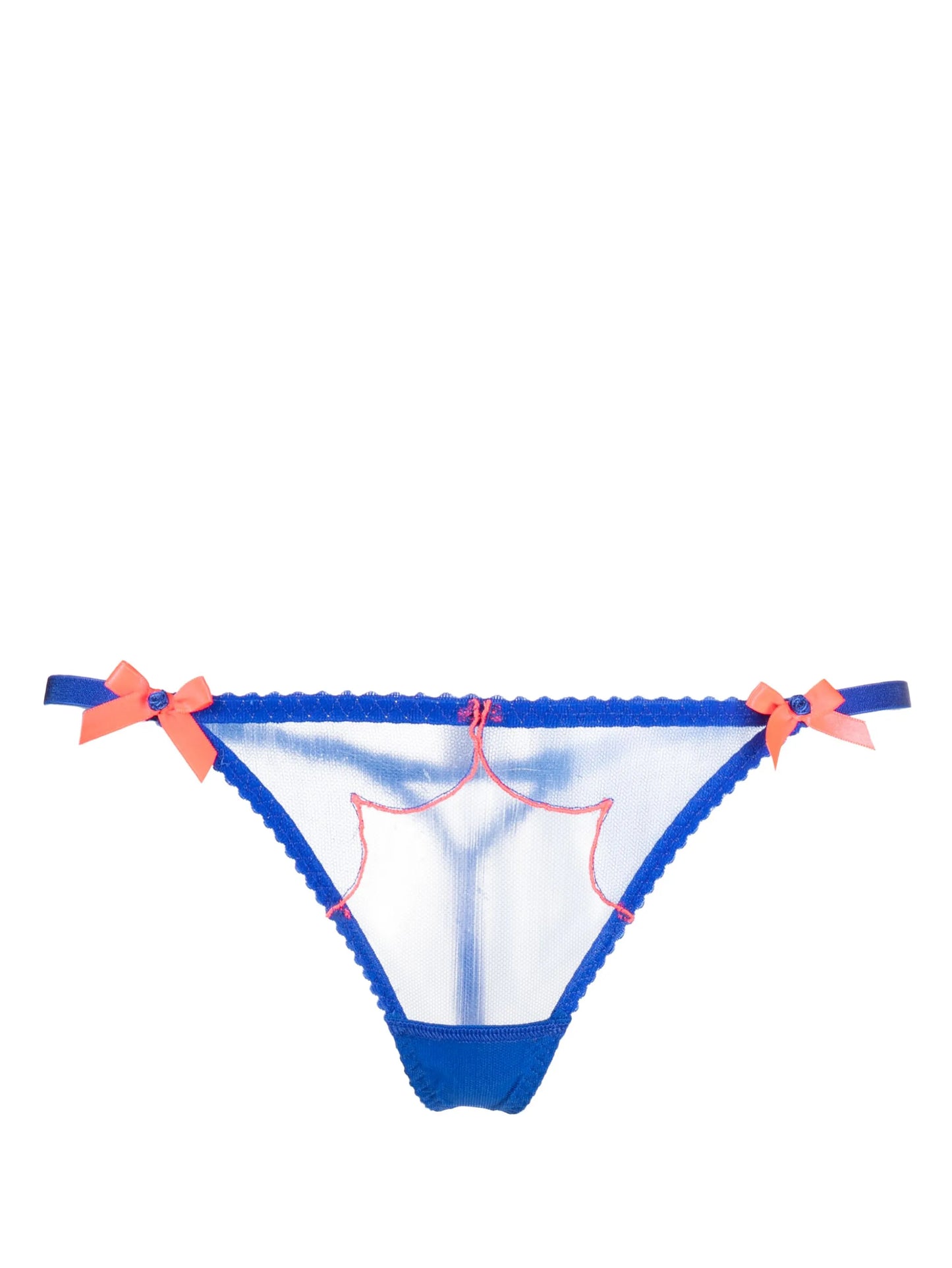 Lorna bow-detailing sheer thong