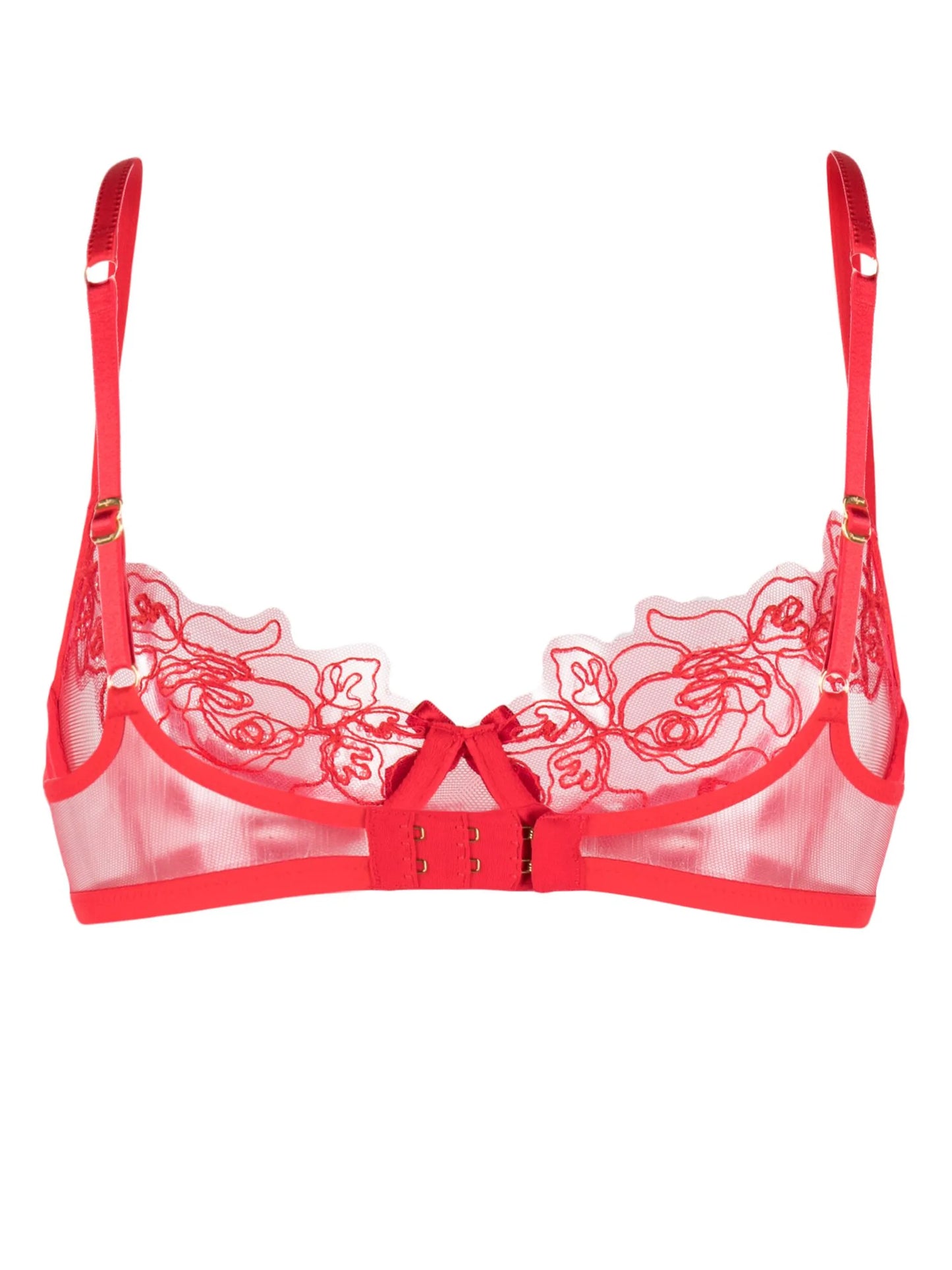 Lindie floral-embroidered underwire bra