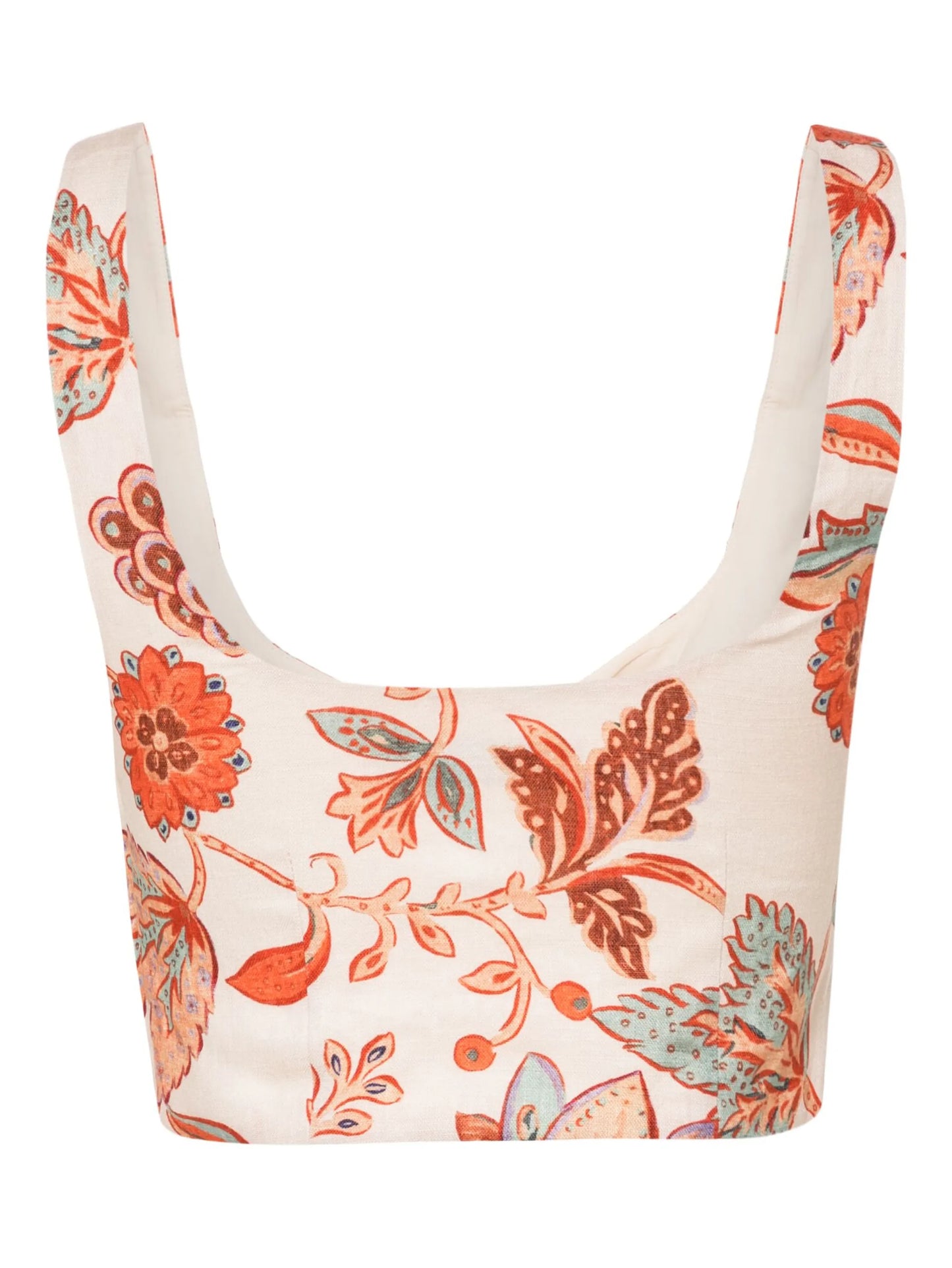 Noemi floral-print crop top