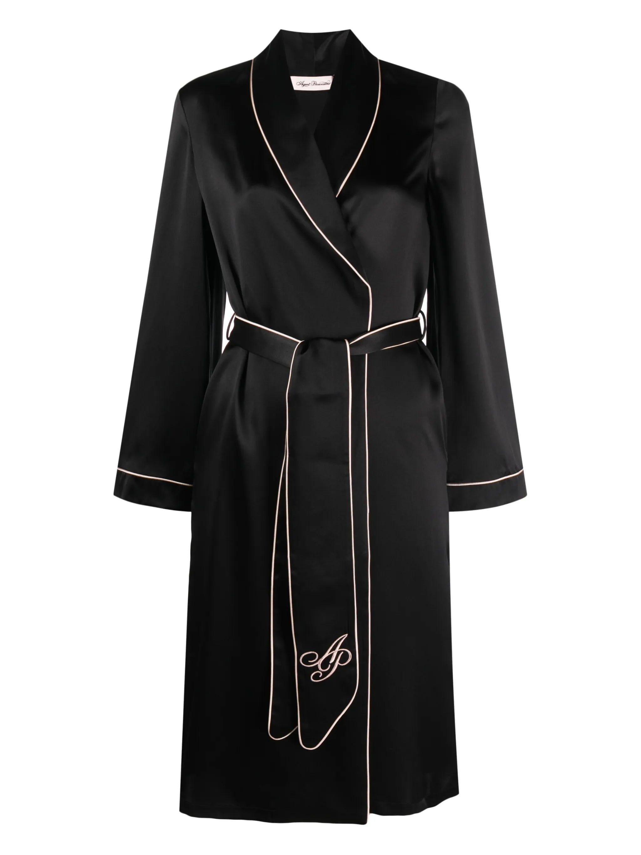 belted silk dressing gown