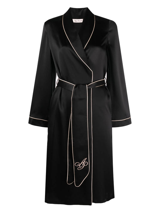 belted silk dressing gown