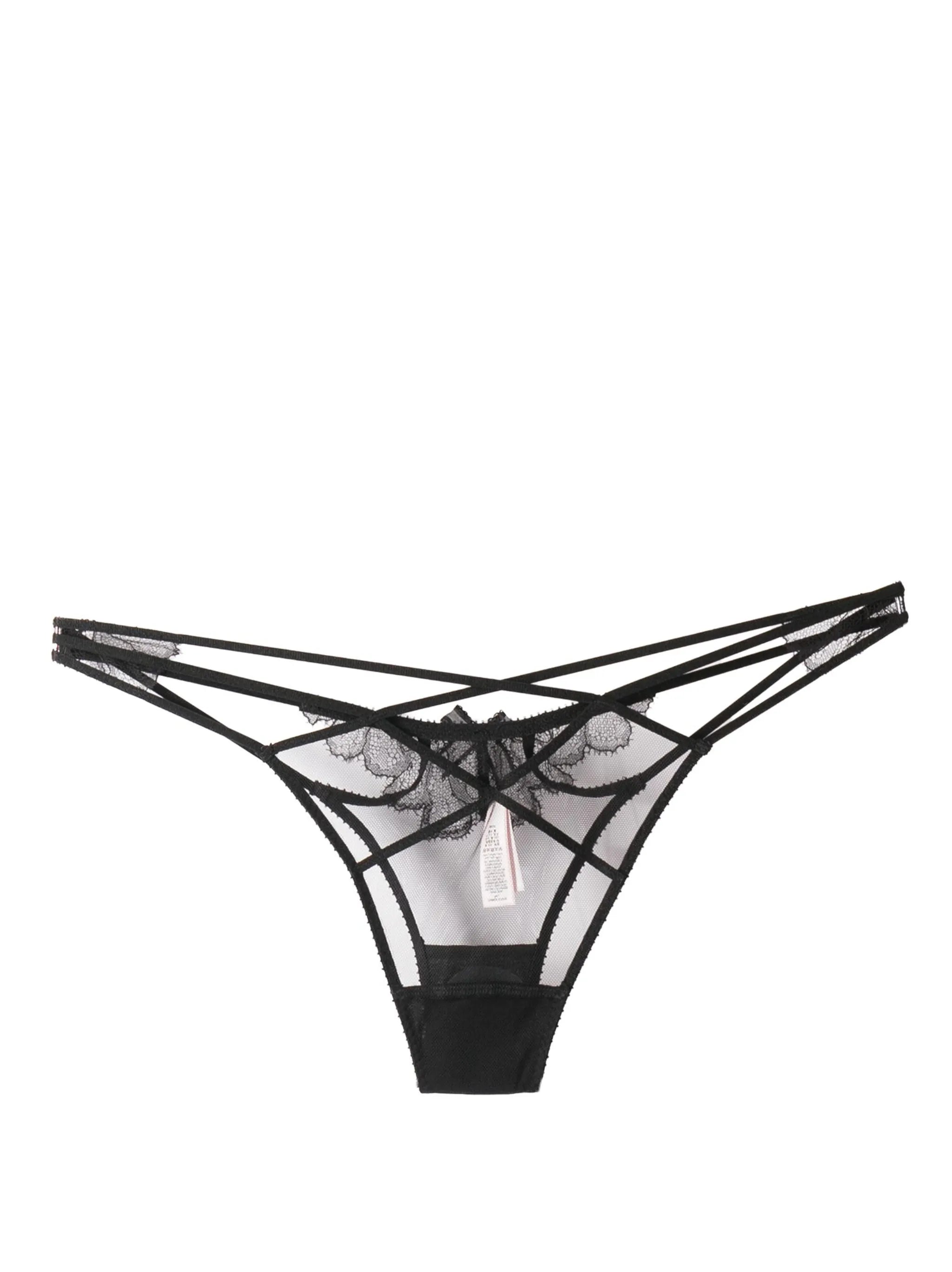 Kissie floral-lace strappy brief