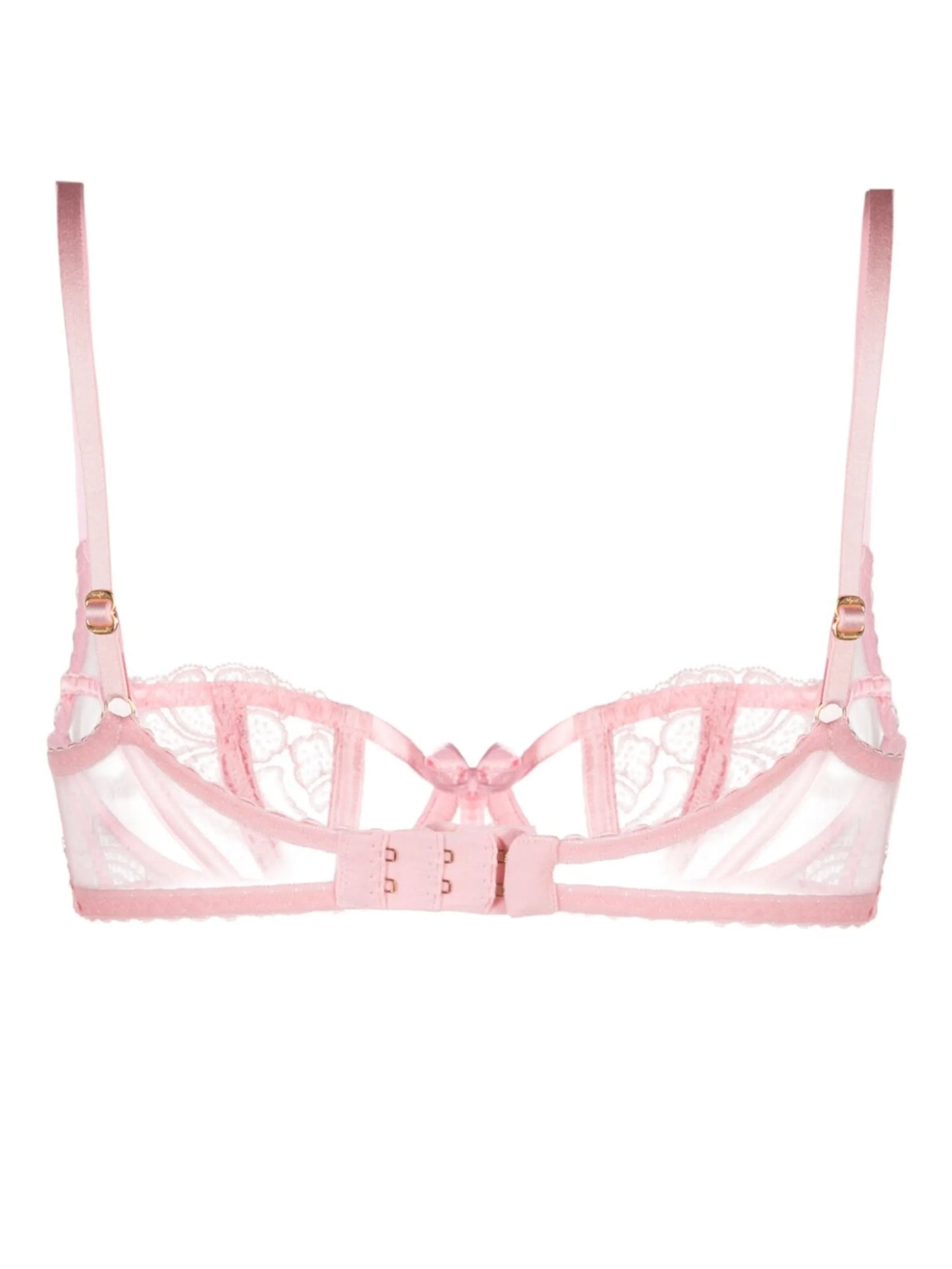 Rozlyn picot-trim sheer-lace bra