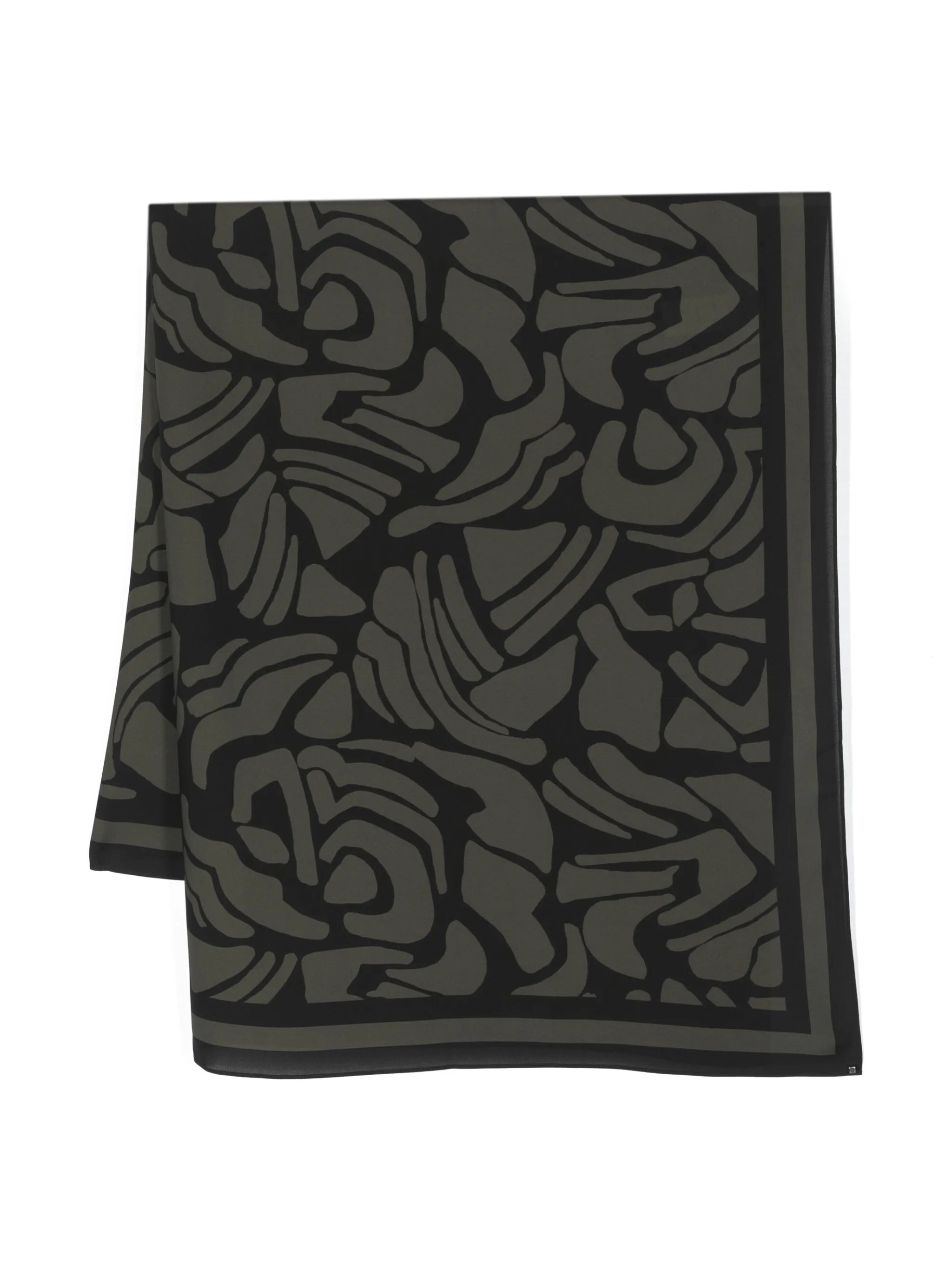 graphic-print silk saring