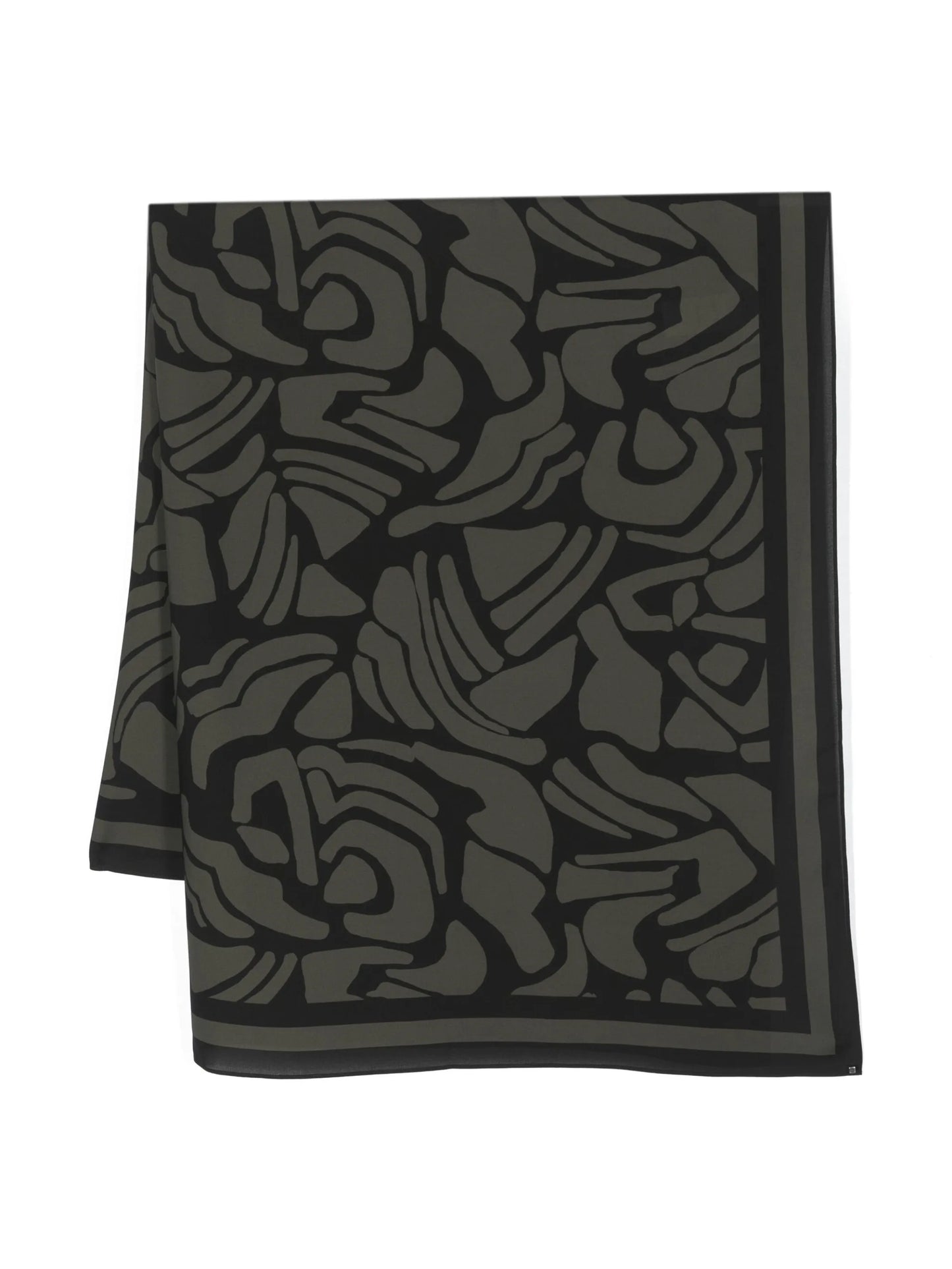 graphic-print silk saring