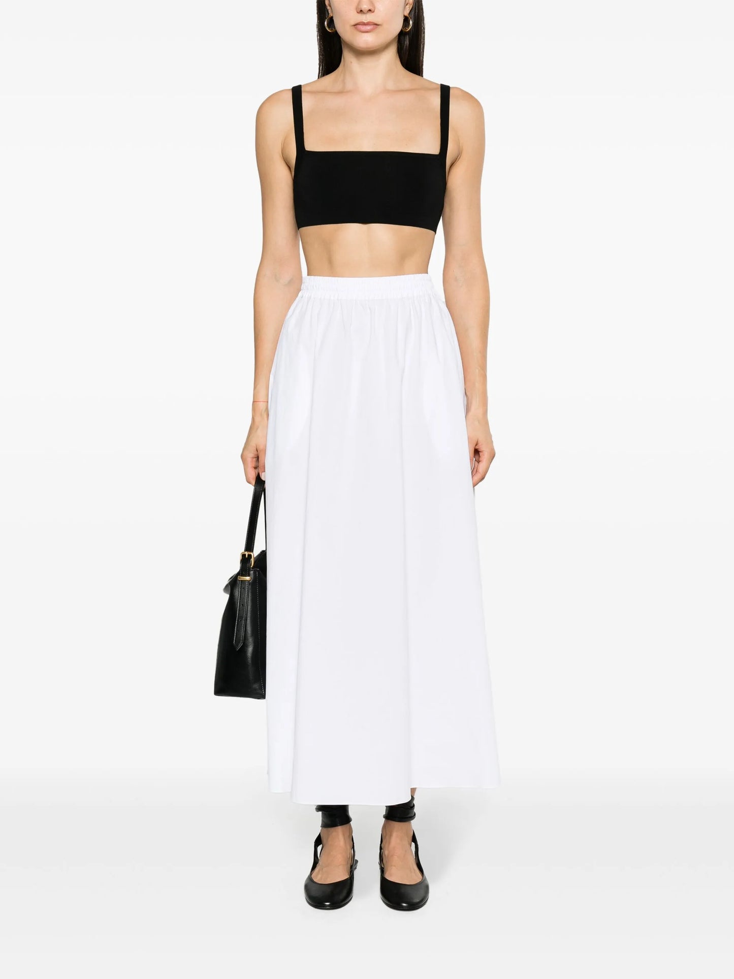 Everyday elasticated-waist full skirt