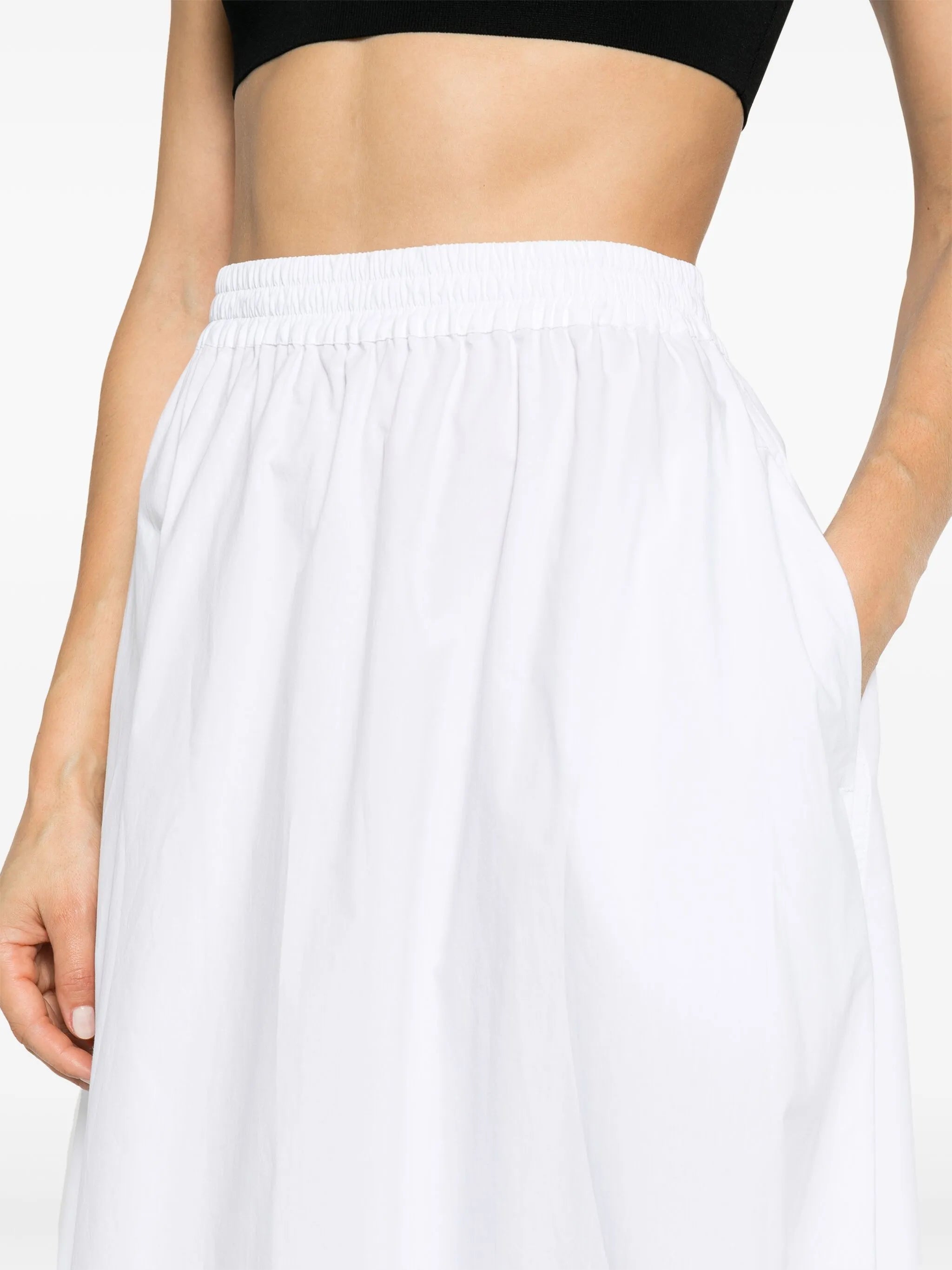 Everyday elasticated-waist full skirt
