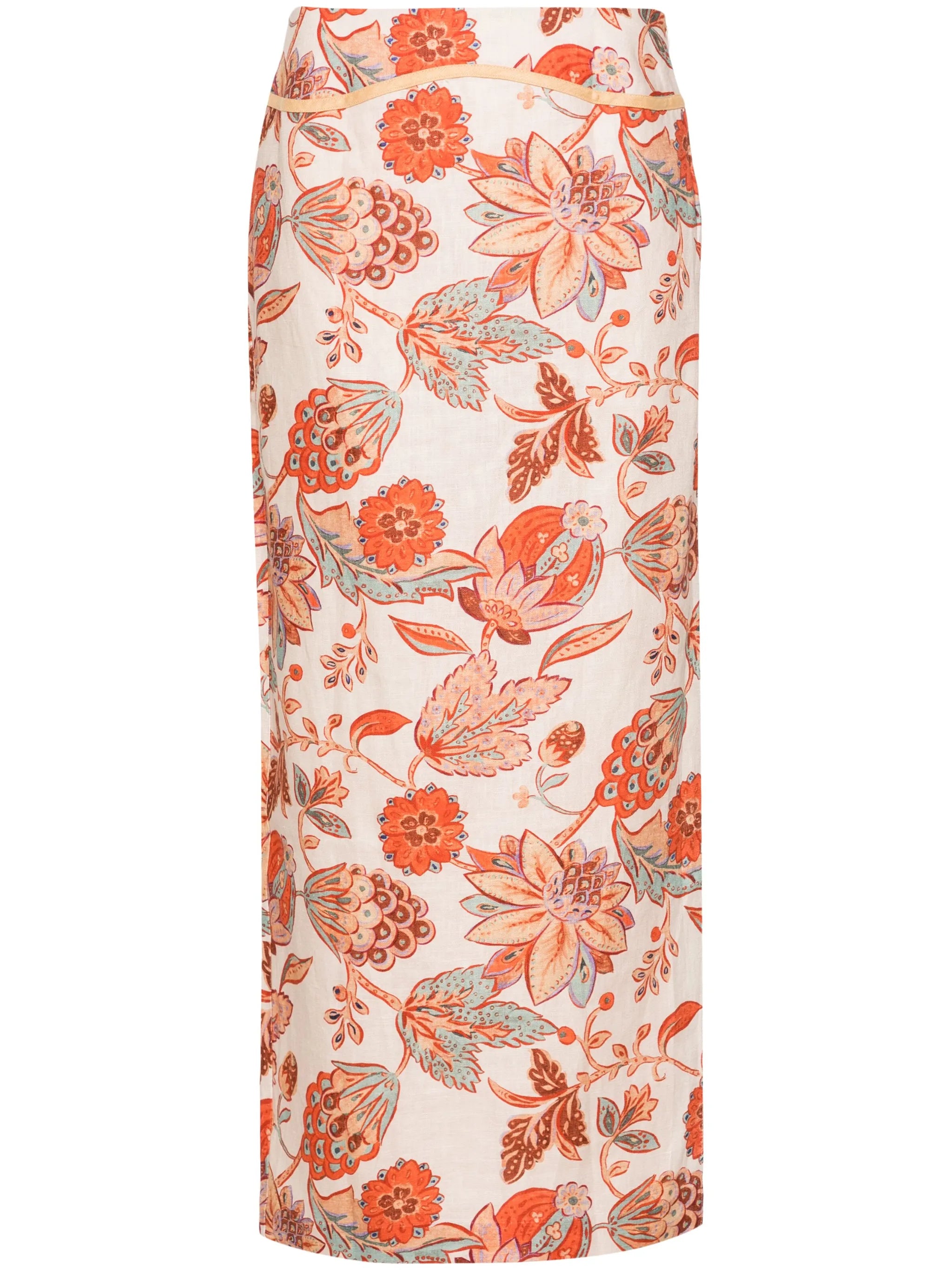 Noemi floral-print midi skirt