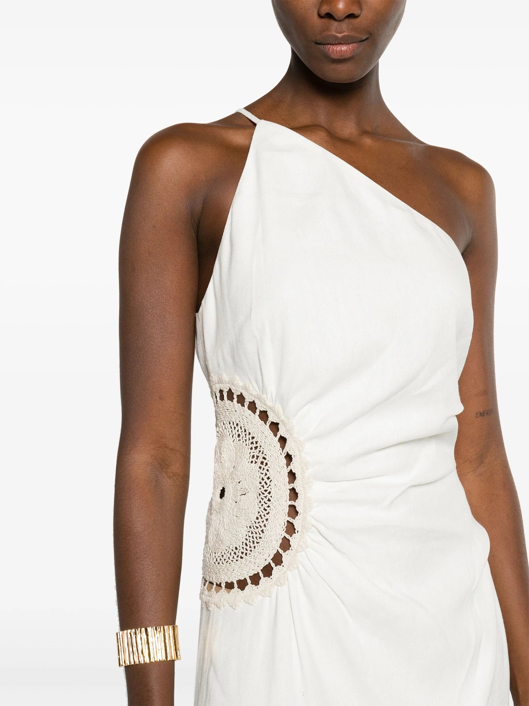 Atacama one-shoulder midi dress