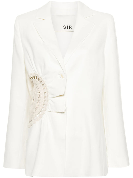 Atacama crochet-panel blazer