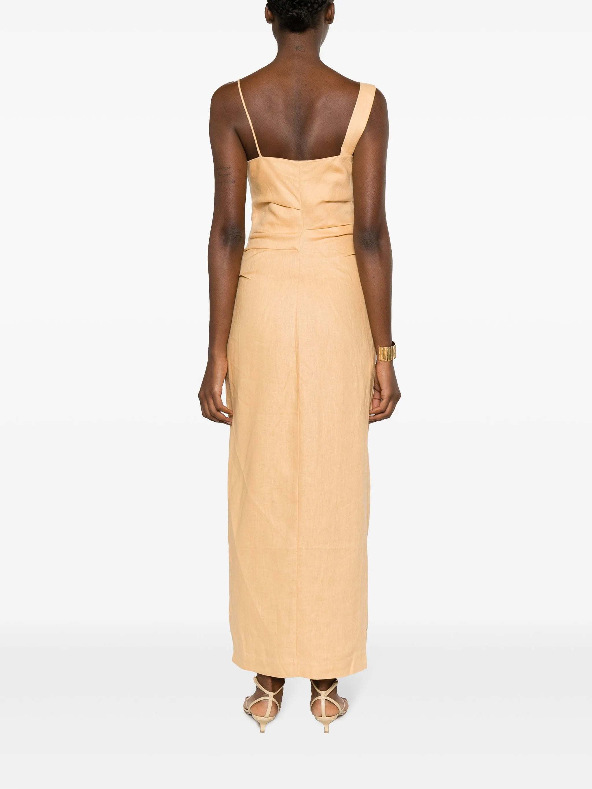 Antonia beaded linen maxi dress