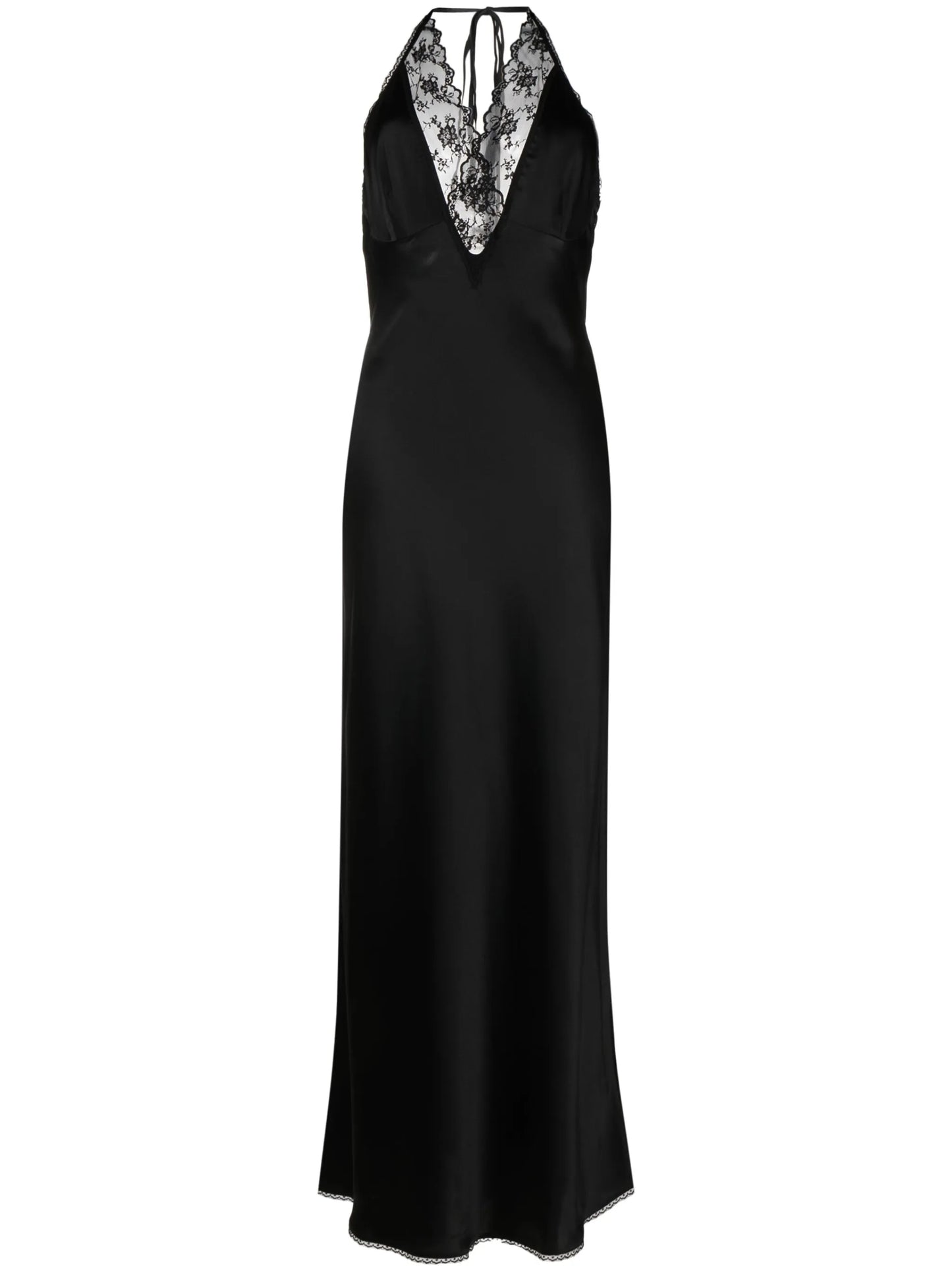 Aries halterneck silk gown