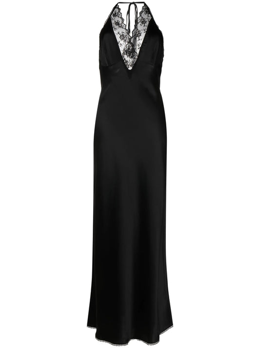 Aries halterneck silk gown