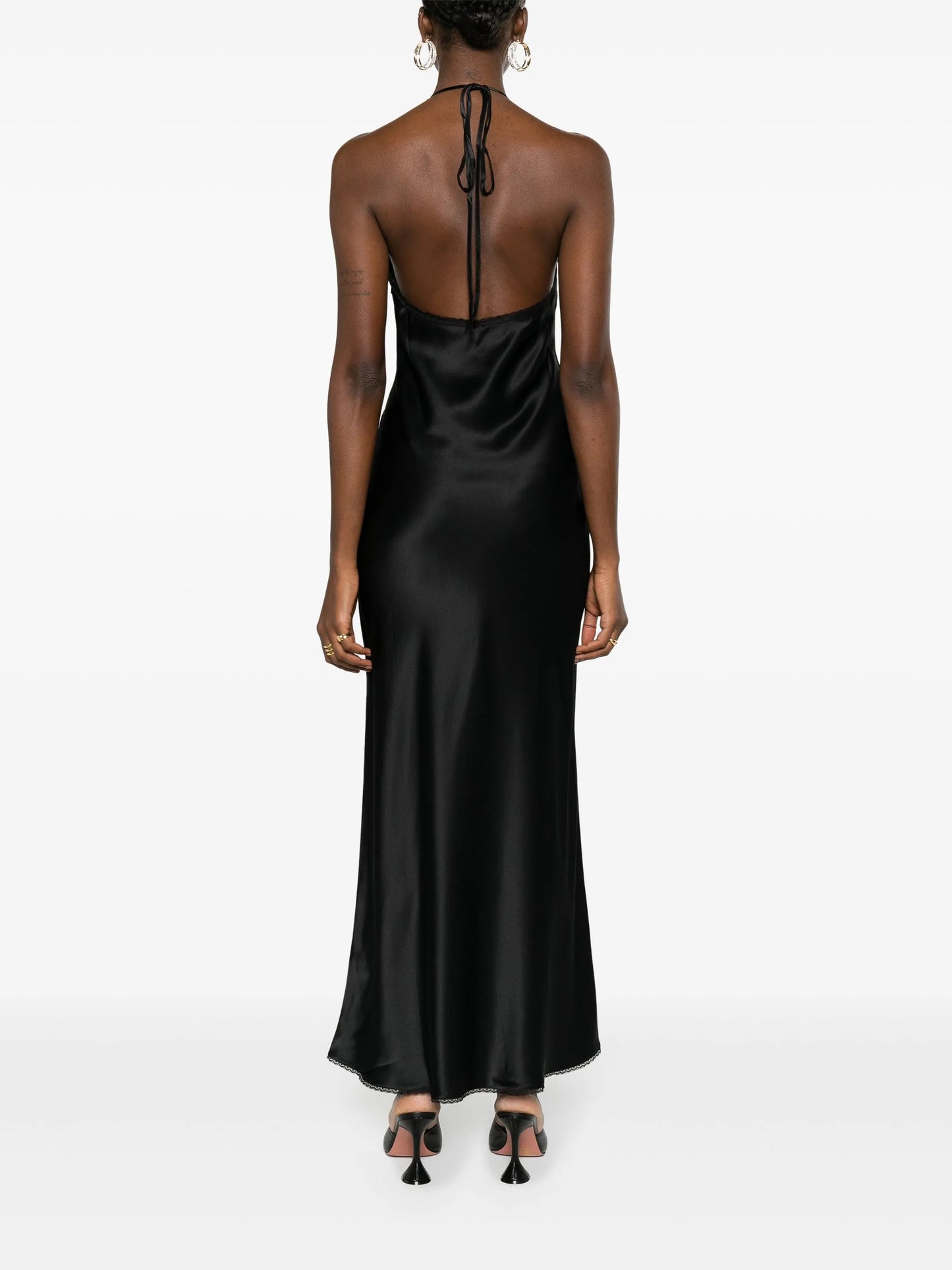 Aries halterneck silk gown