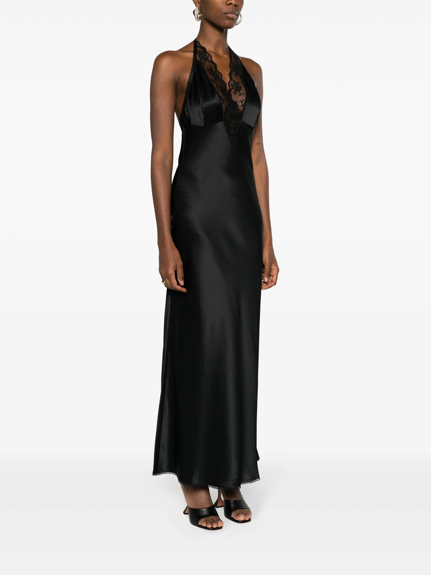 Aries halterneck silk gown