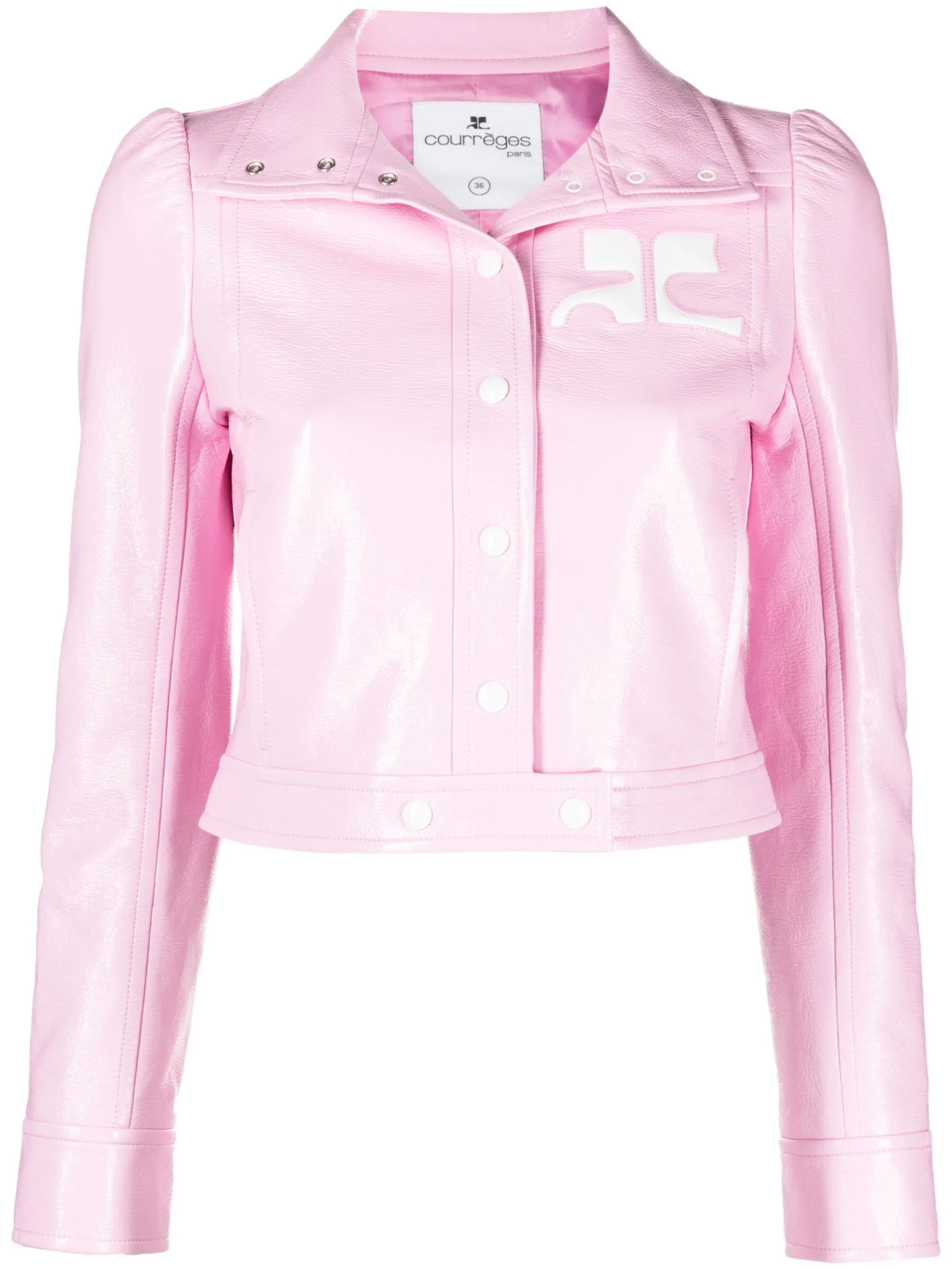 Reedition vinyl cropped jacket