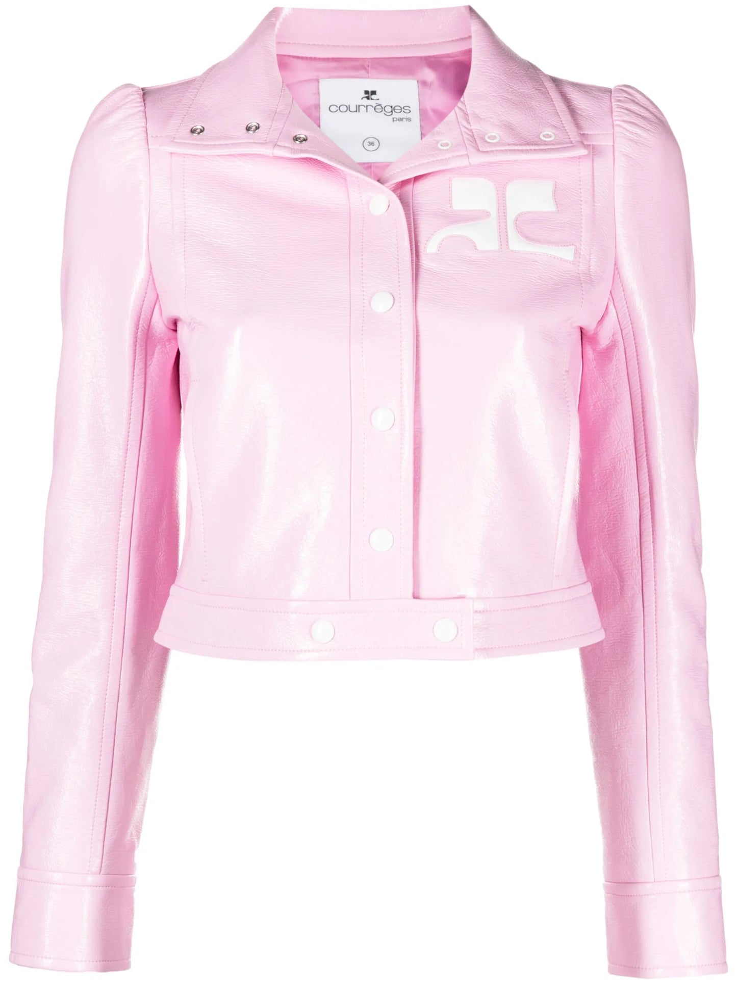 Reedition vinyl cropped jacket
