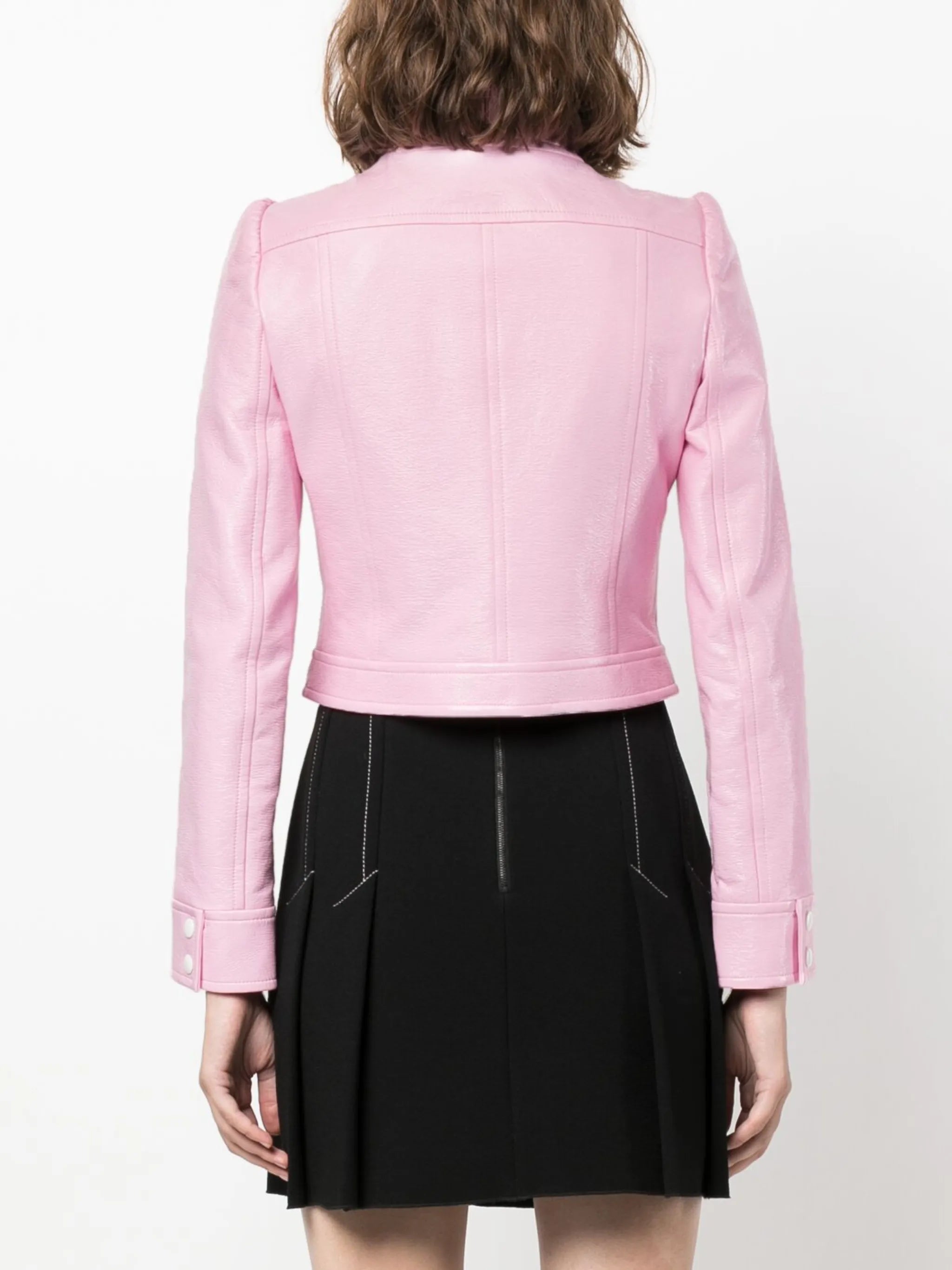 Reedition vinyl cropped jacket