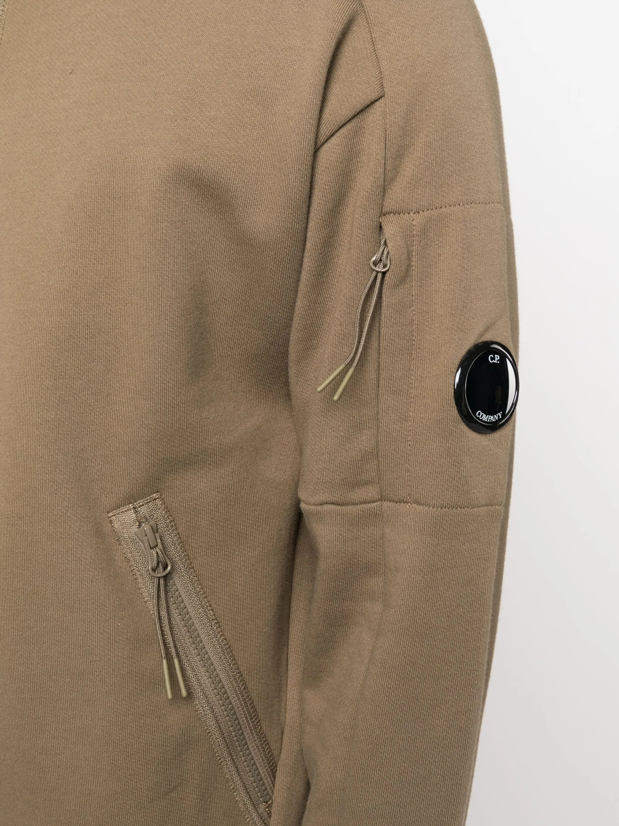 Lens-detail high-neck sweatshirt