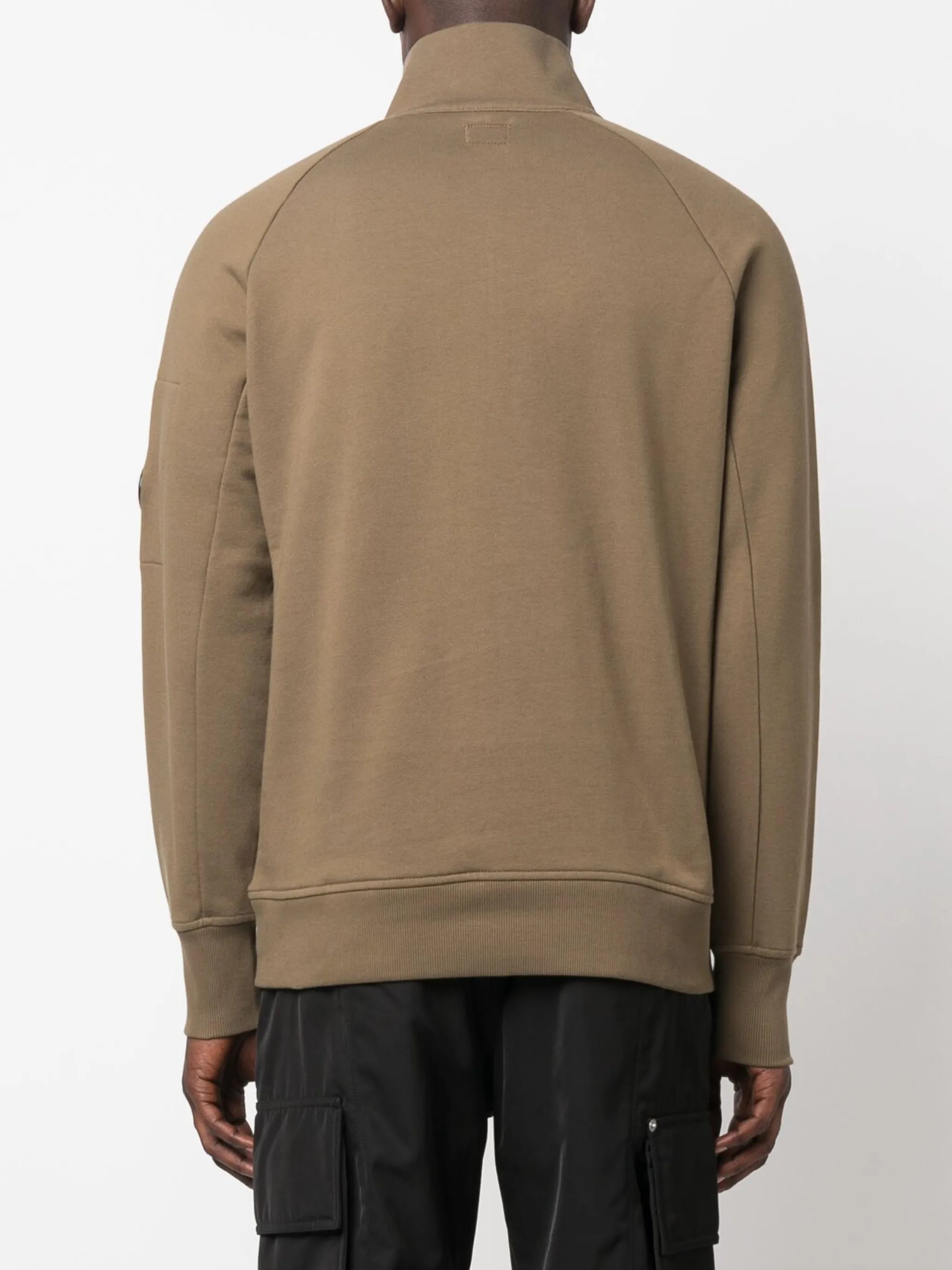 Lens-detail high-neck sweatshirt