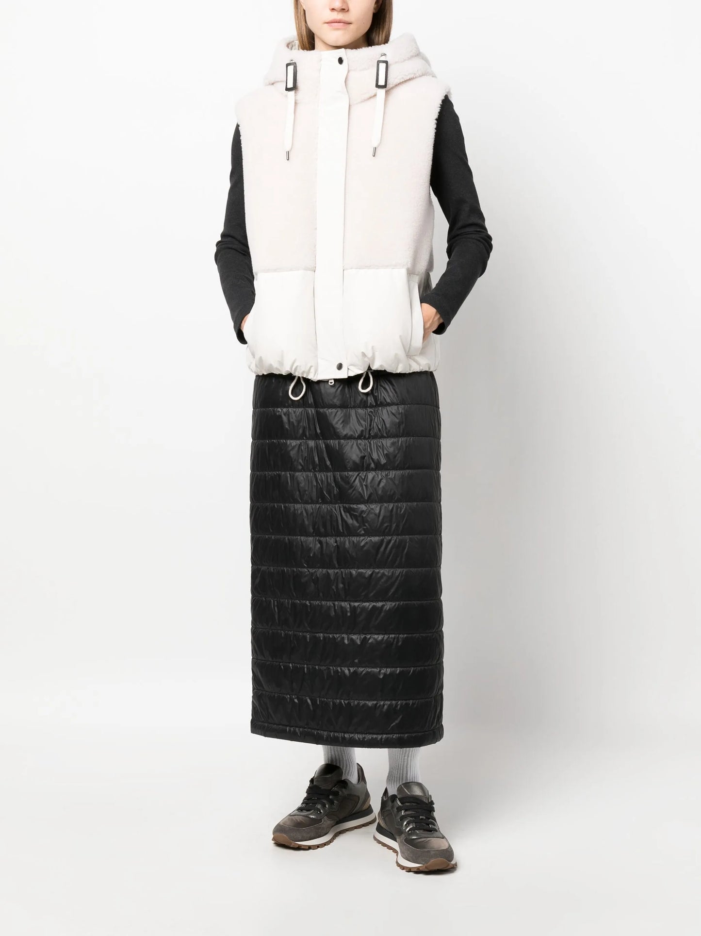 faux-fur hooded gilet