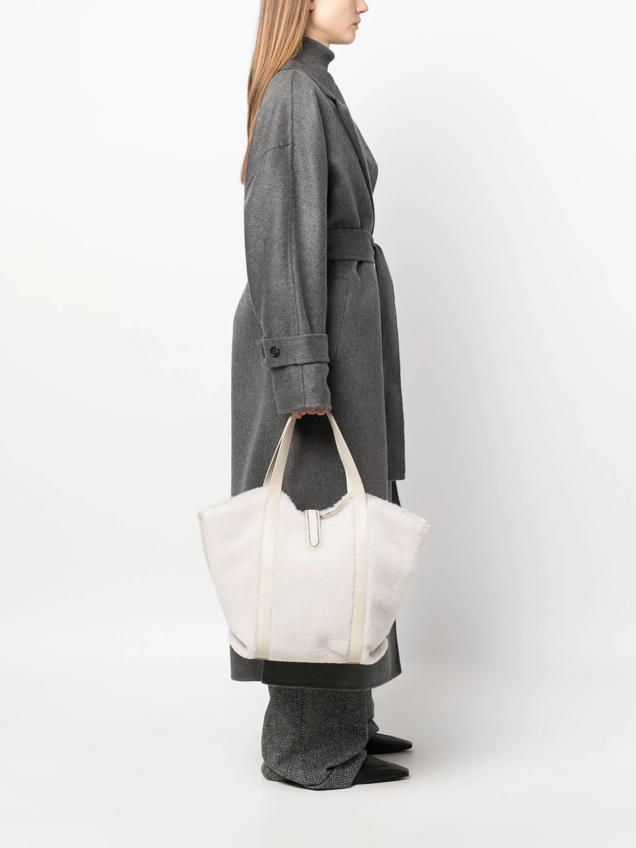 fleece-texture tote bag
