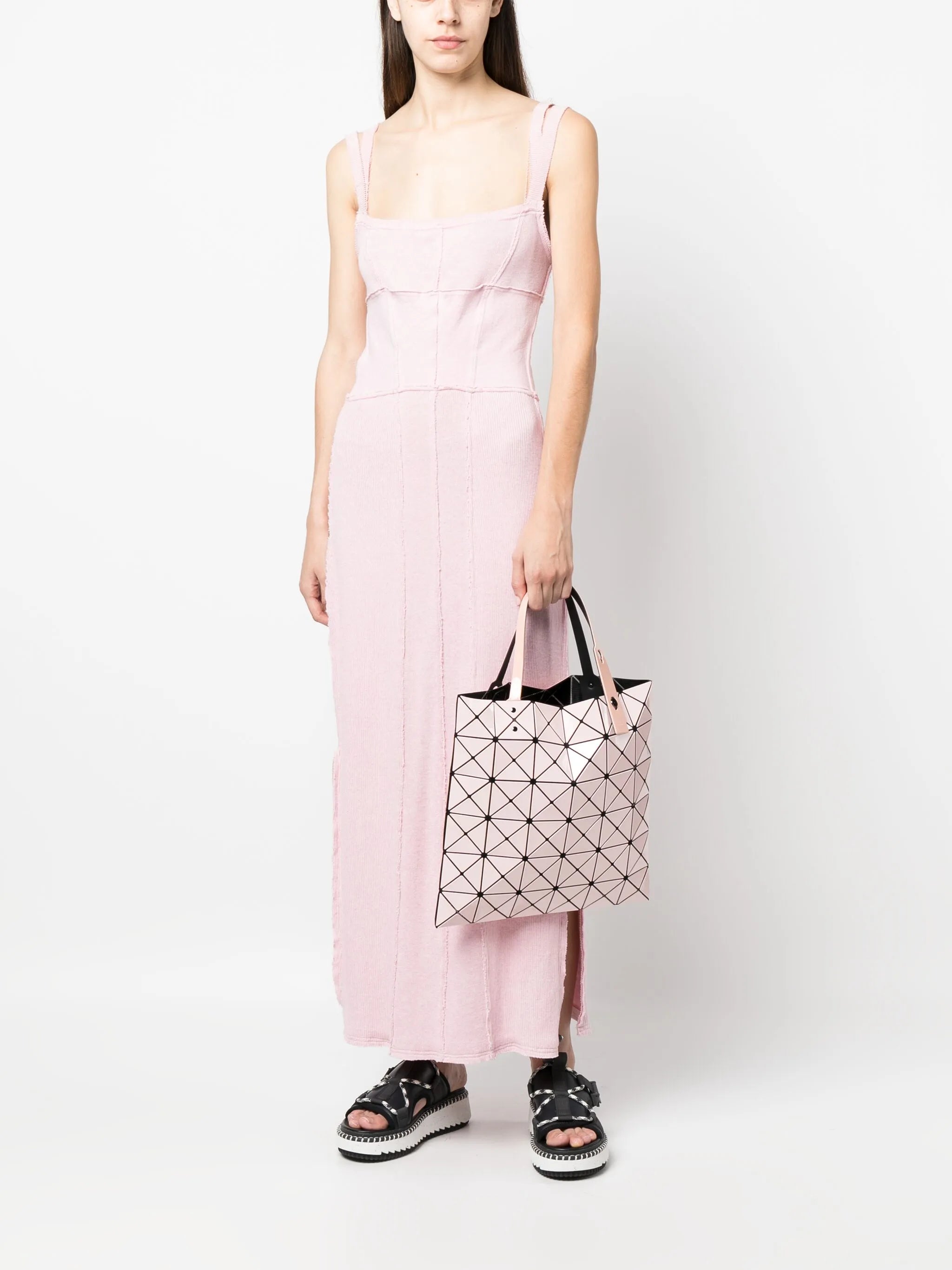 Lucent Gloss panelled tote bag