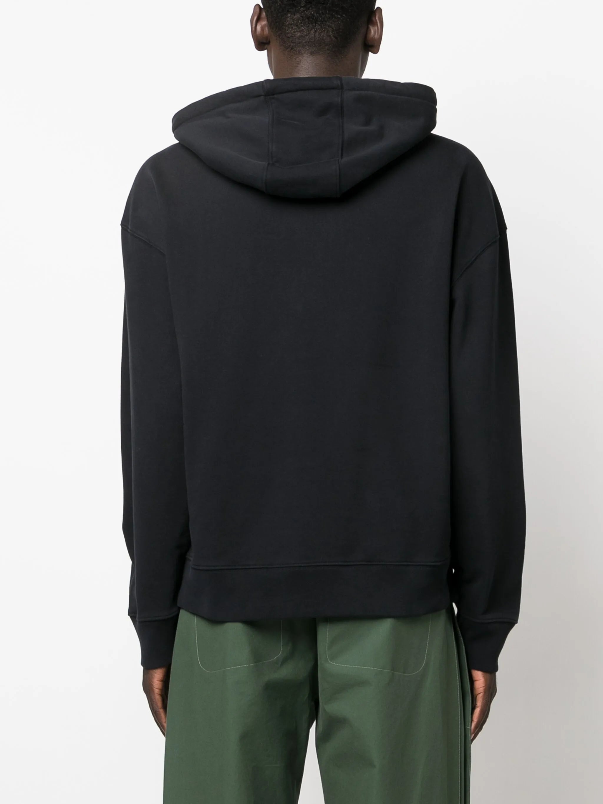 fox-motif cotton hoodie