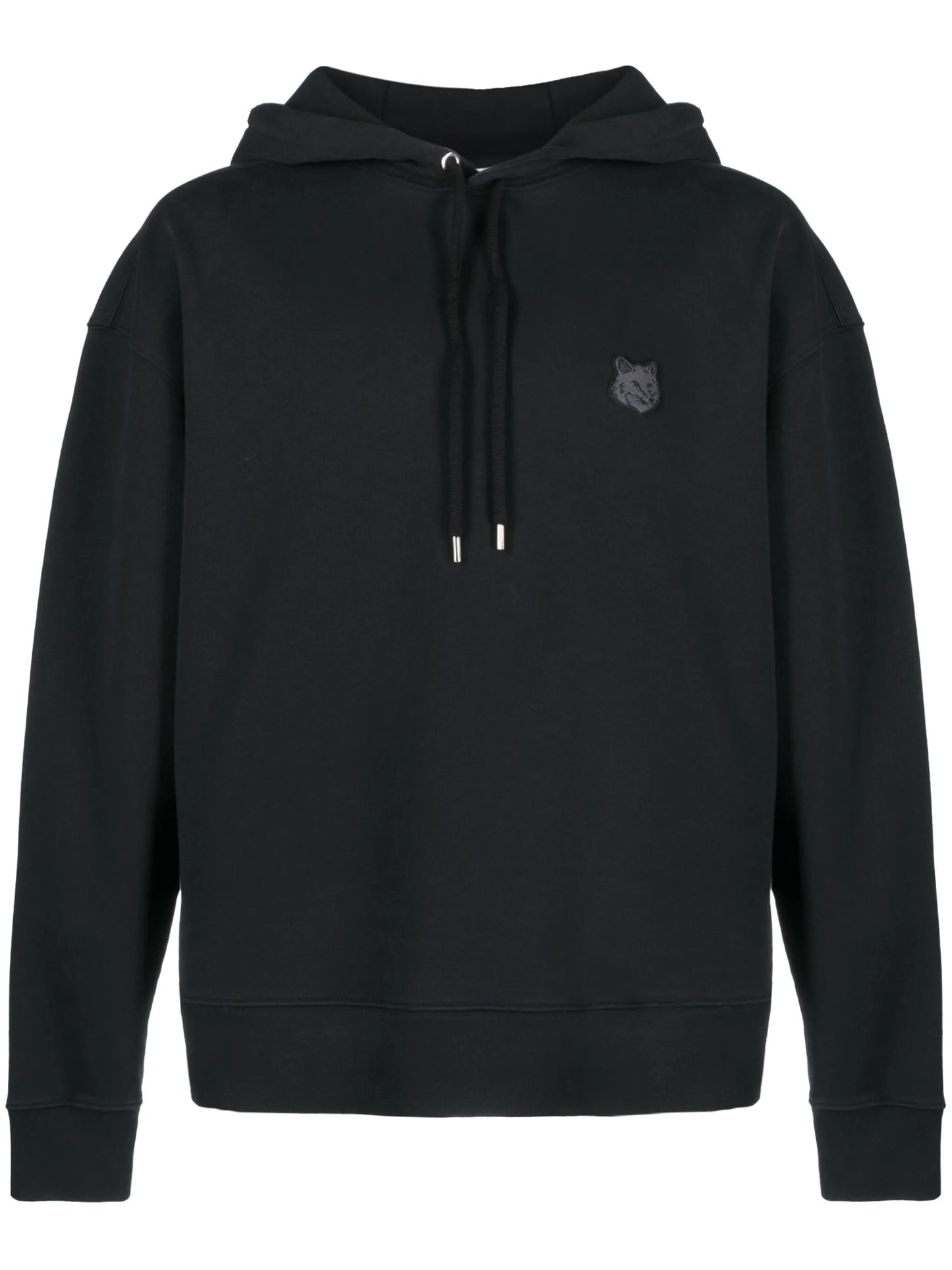 fox-motif cotton hoodie