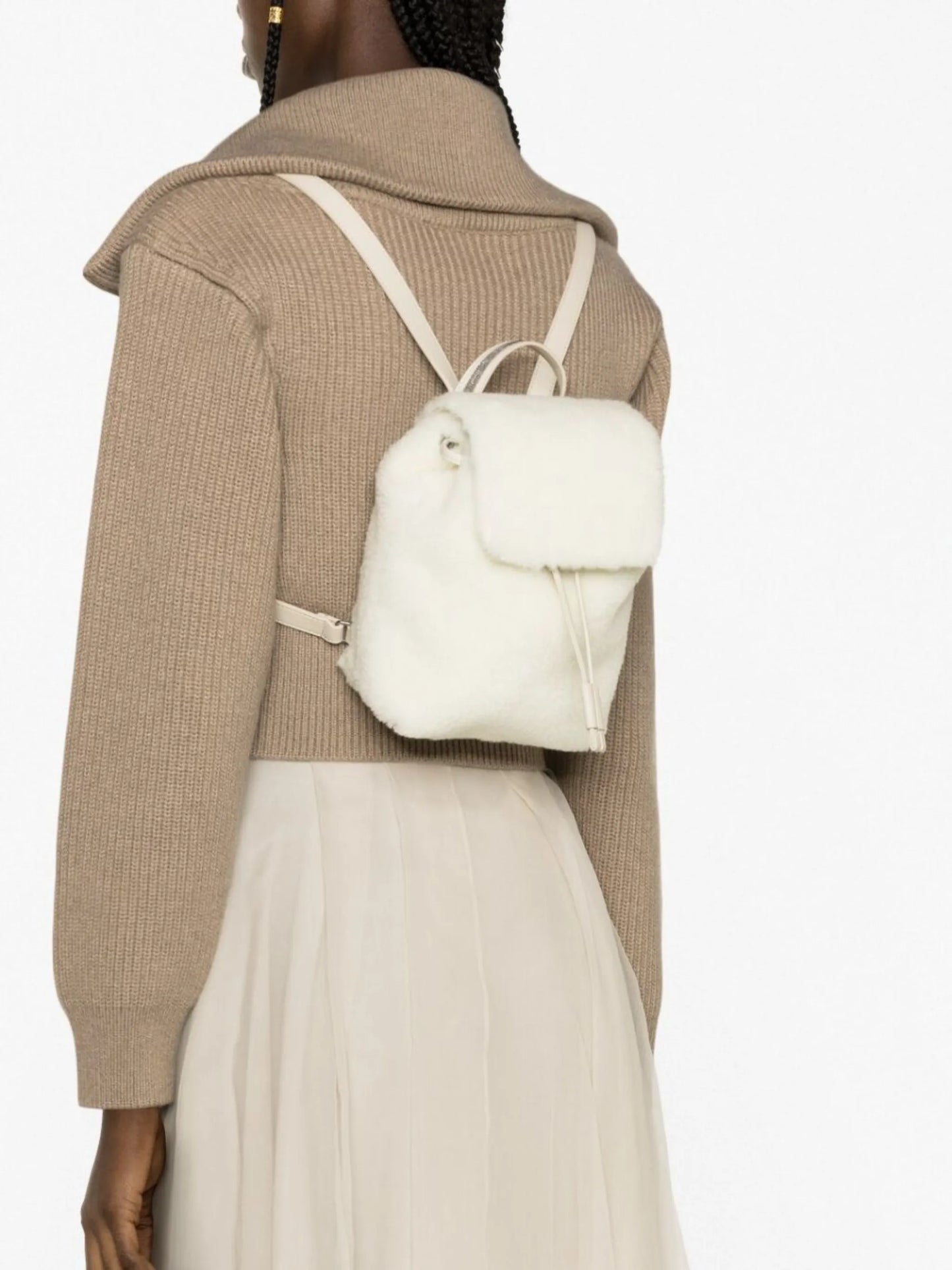 virgin wool-blend Fleecy backpack